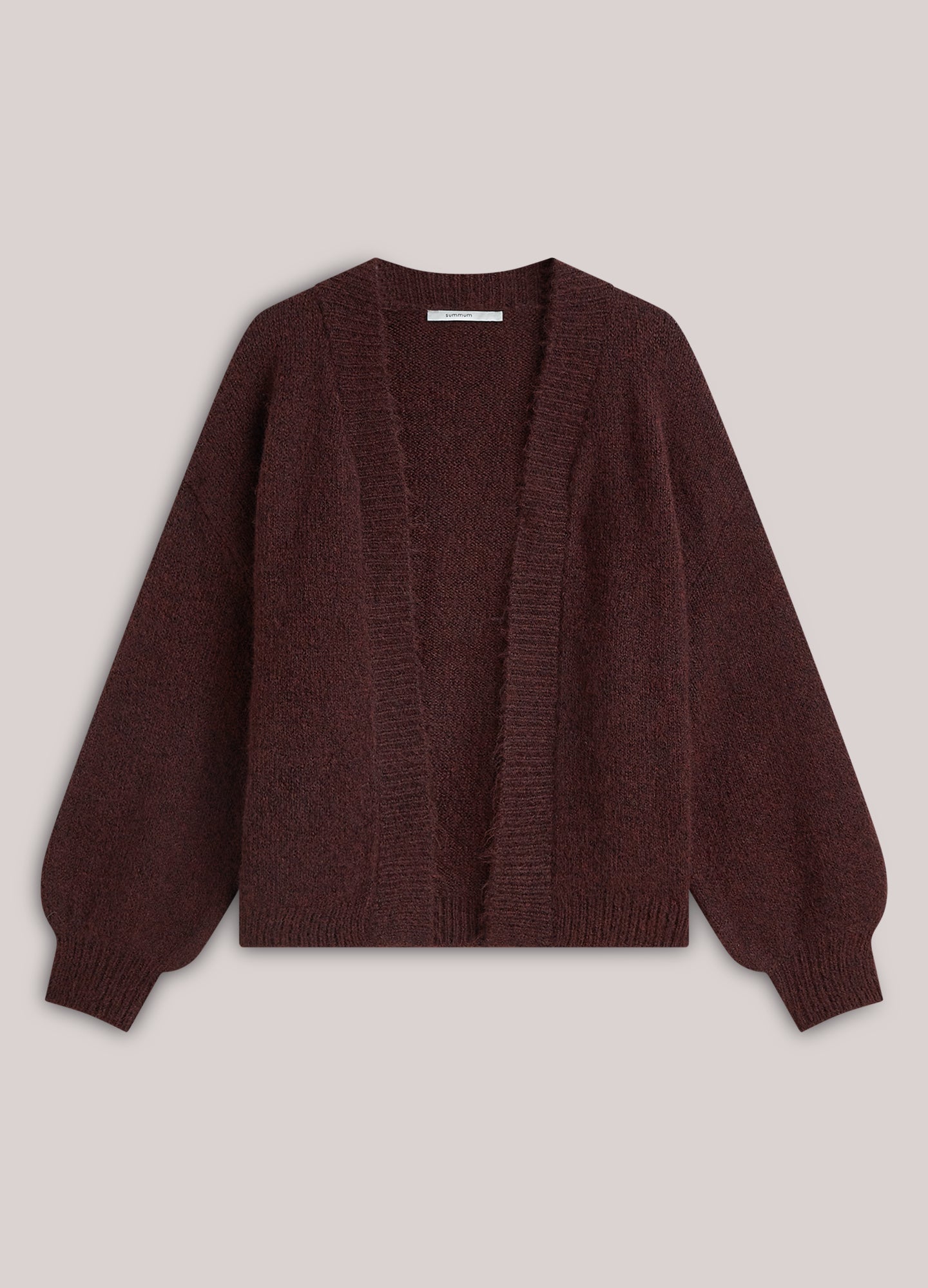 Cardigan souple à manches bouffantes