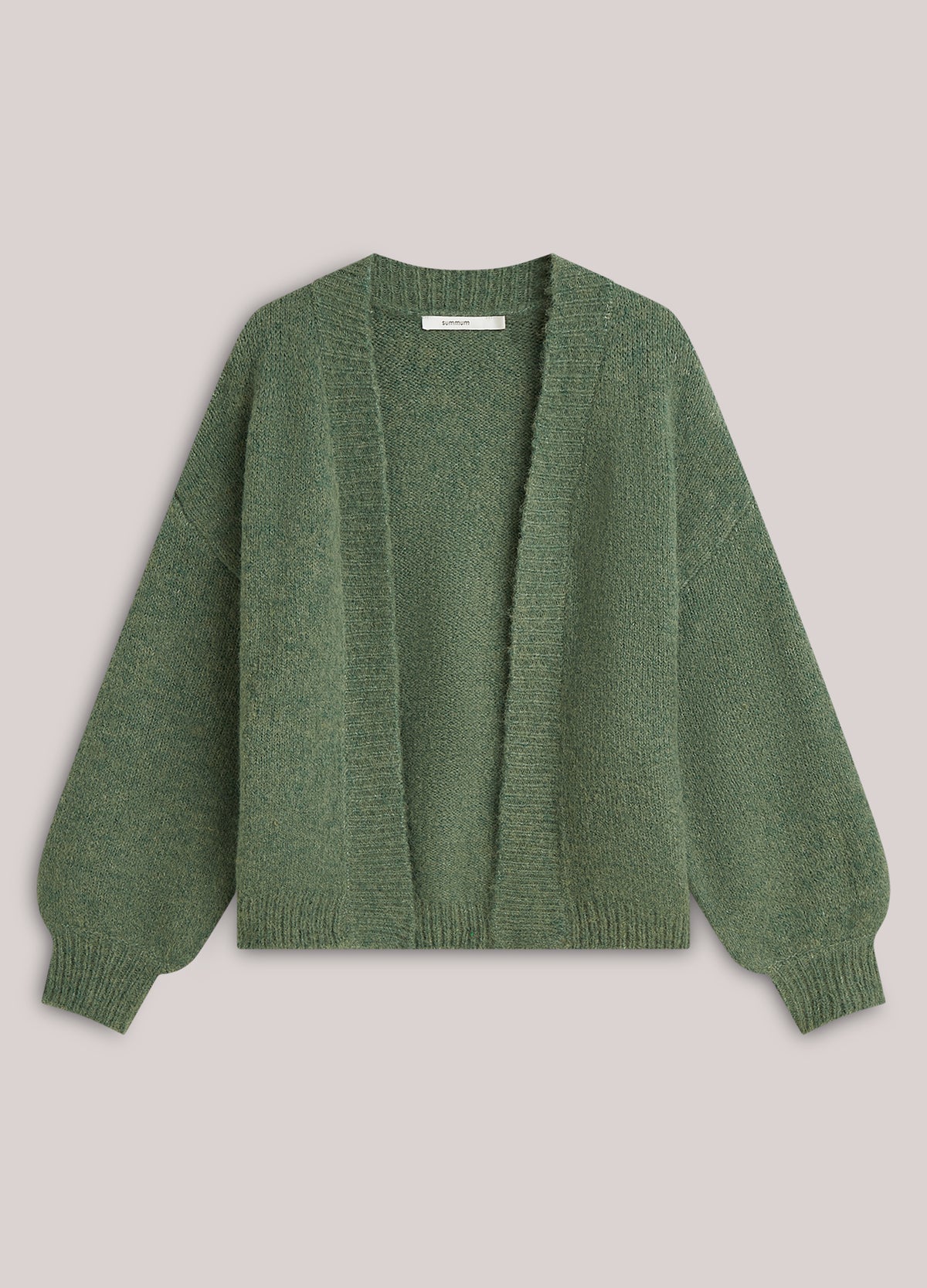 Soft cardigan with puff sleeves