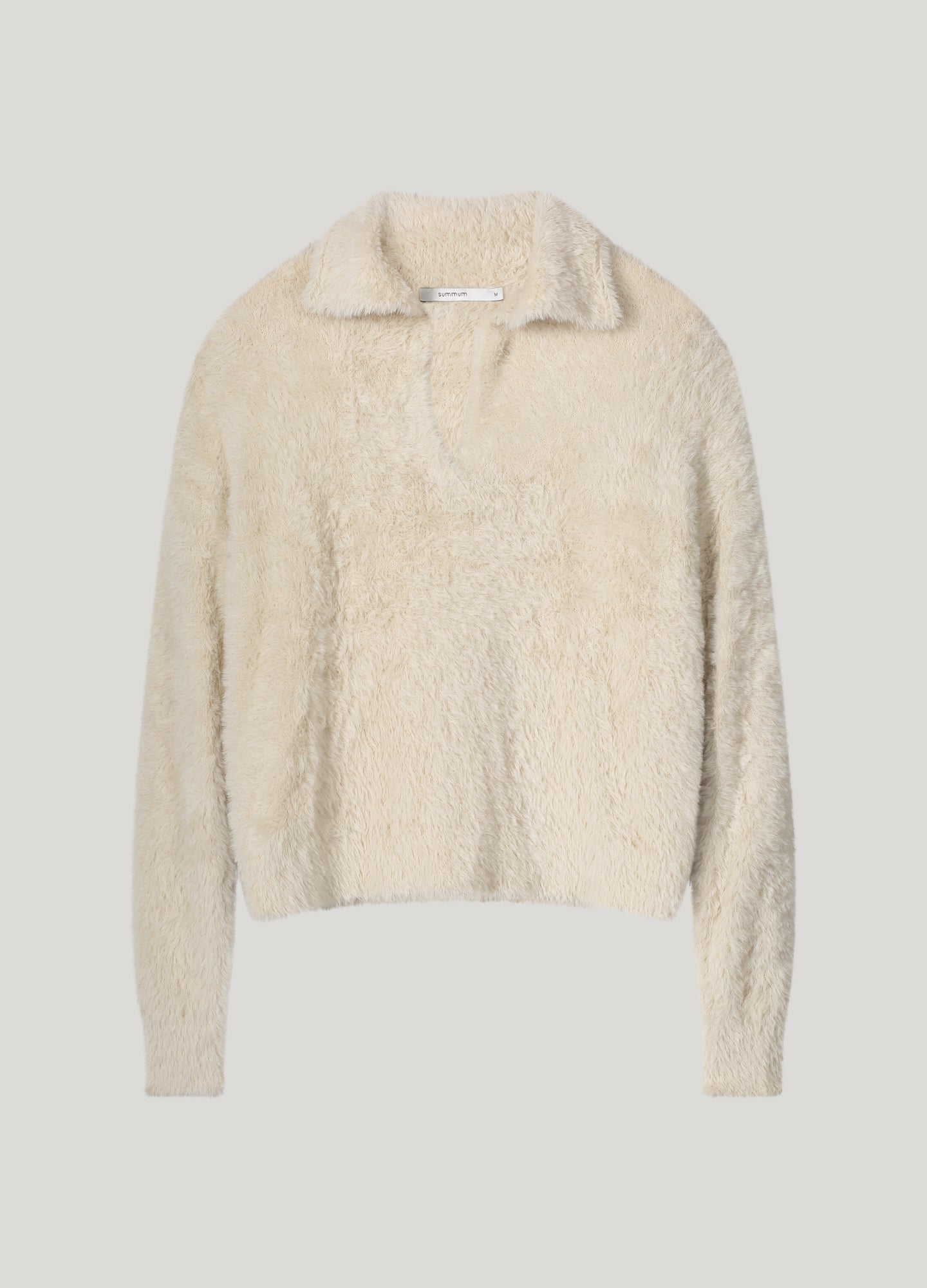 Polo sweater in fake fur