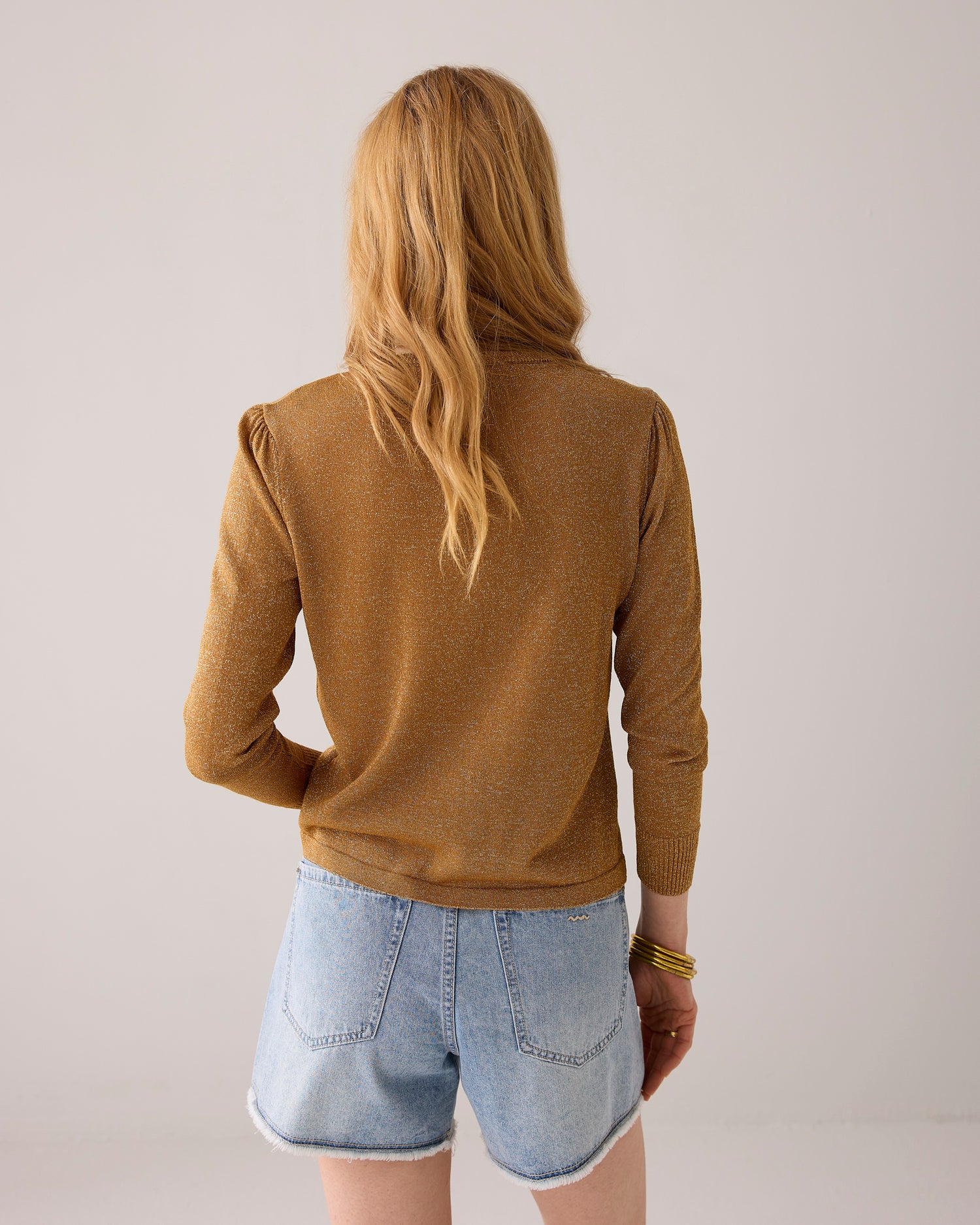 Feinstrickjacke mit Lurex