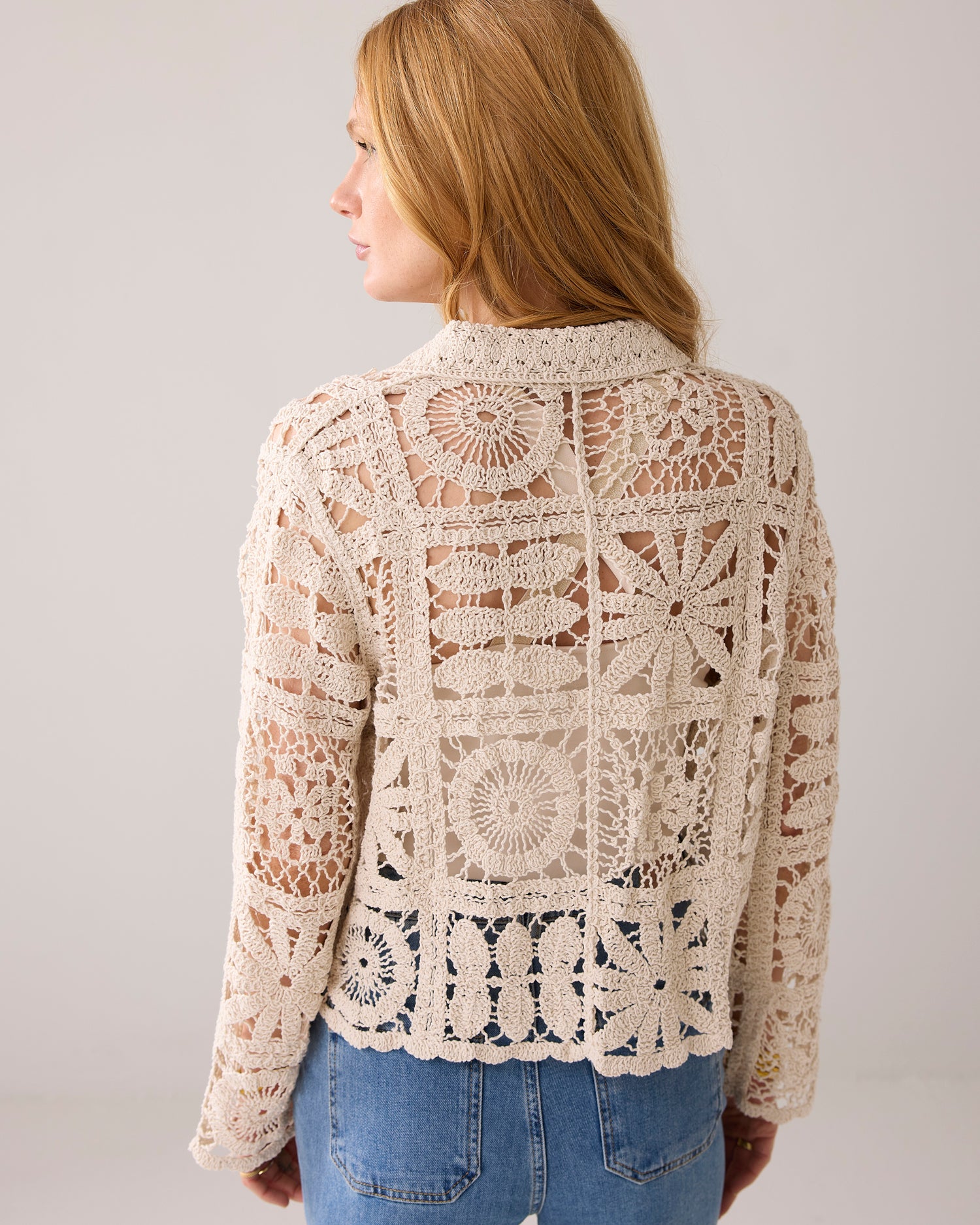 Short crochet cardigan