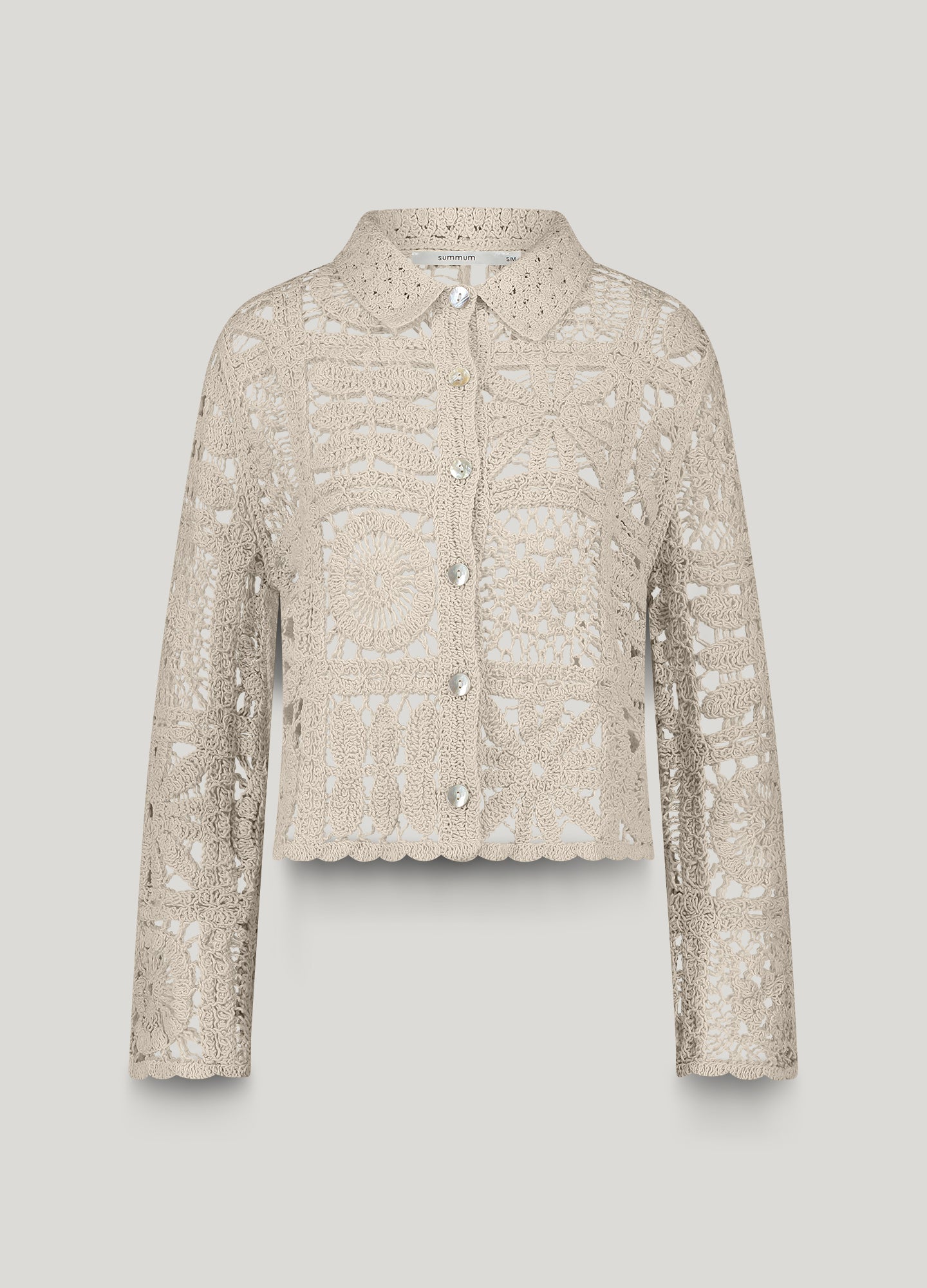 Short crochet cardigan