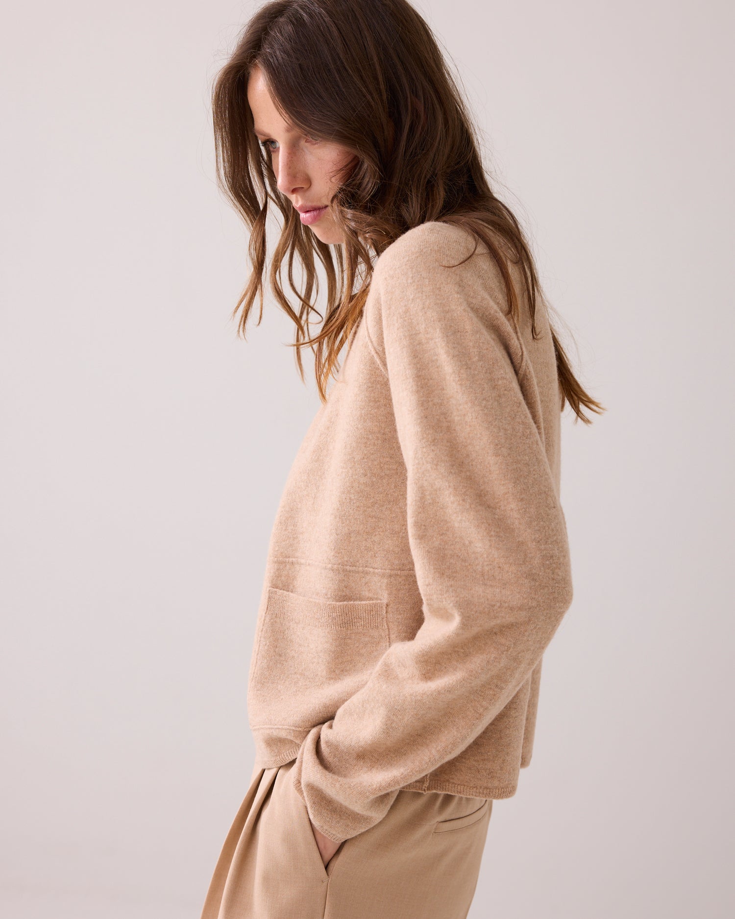 Cardigan jacket in 100% lambswool
