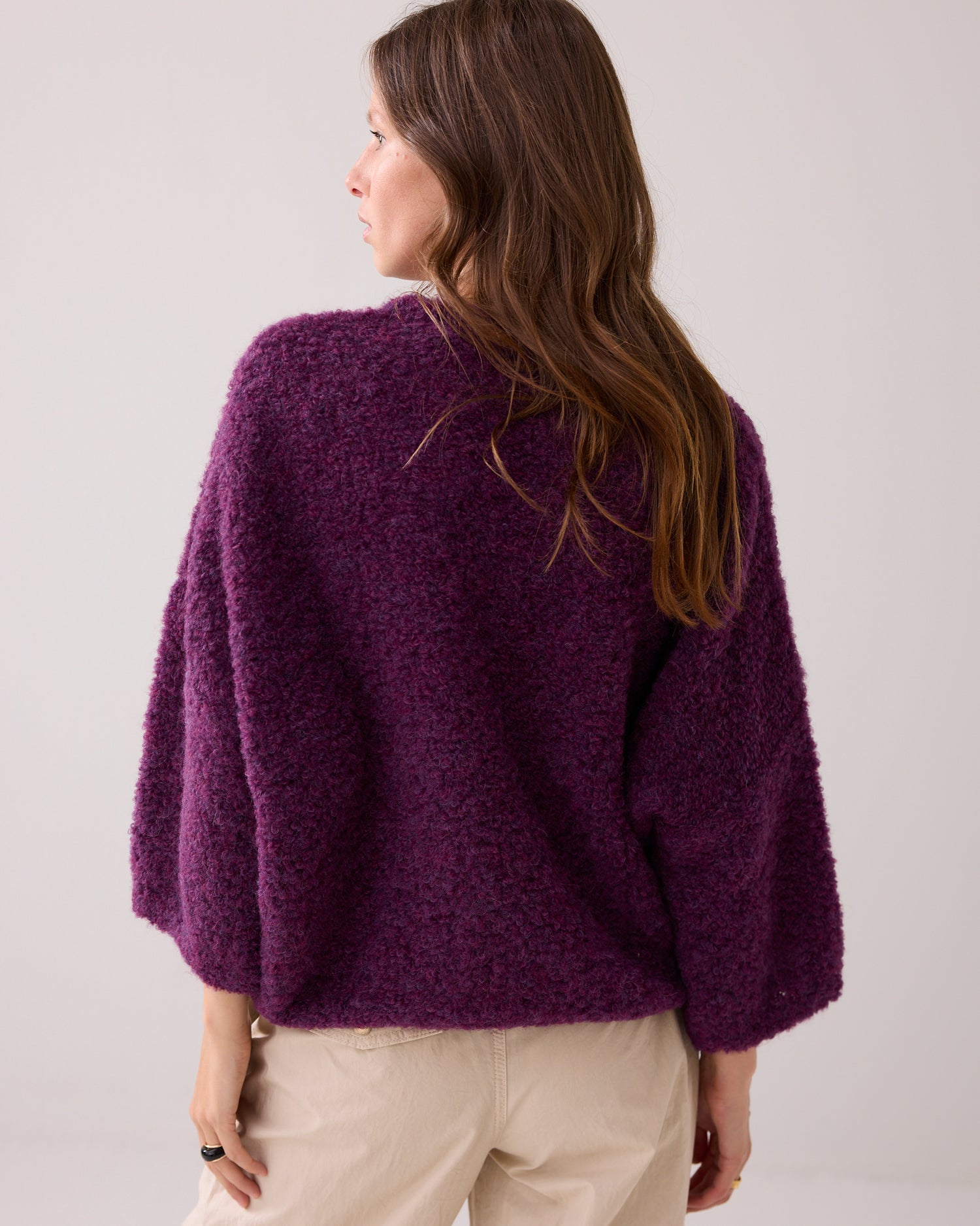 Bouclé jumper in alpaca blend