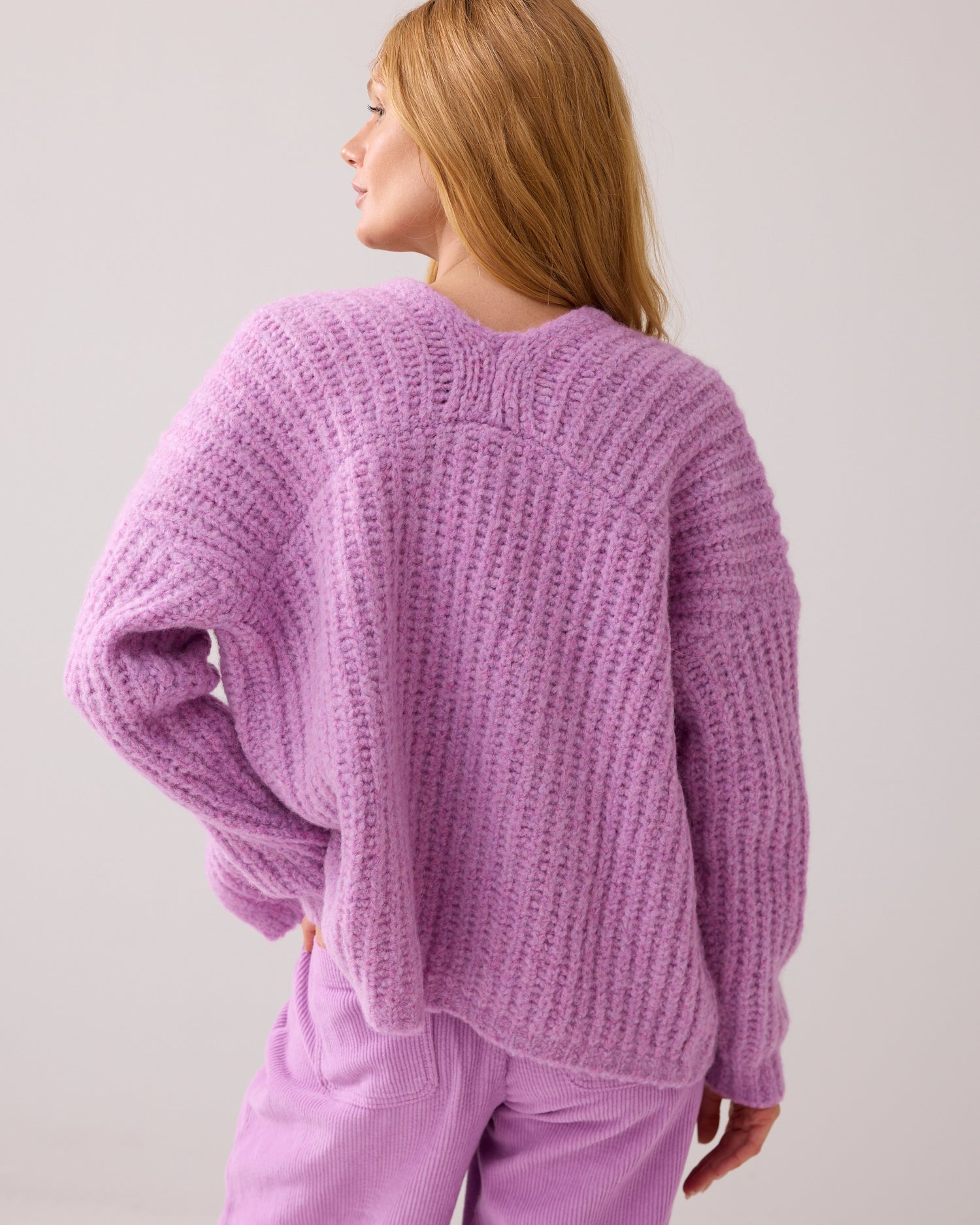 Boxy cardigan in Italian yarn