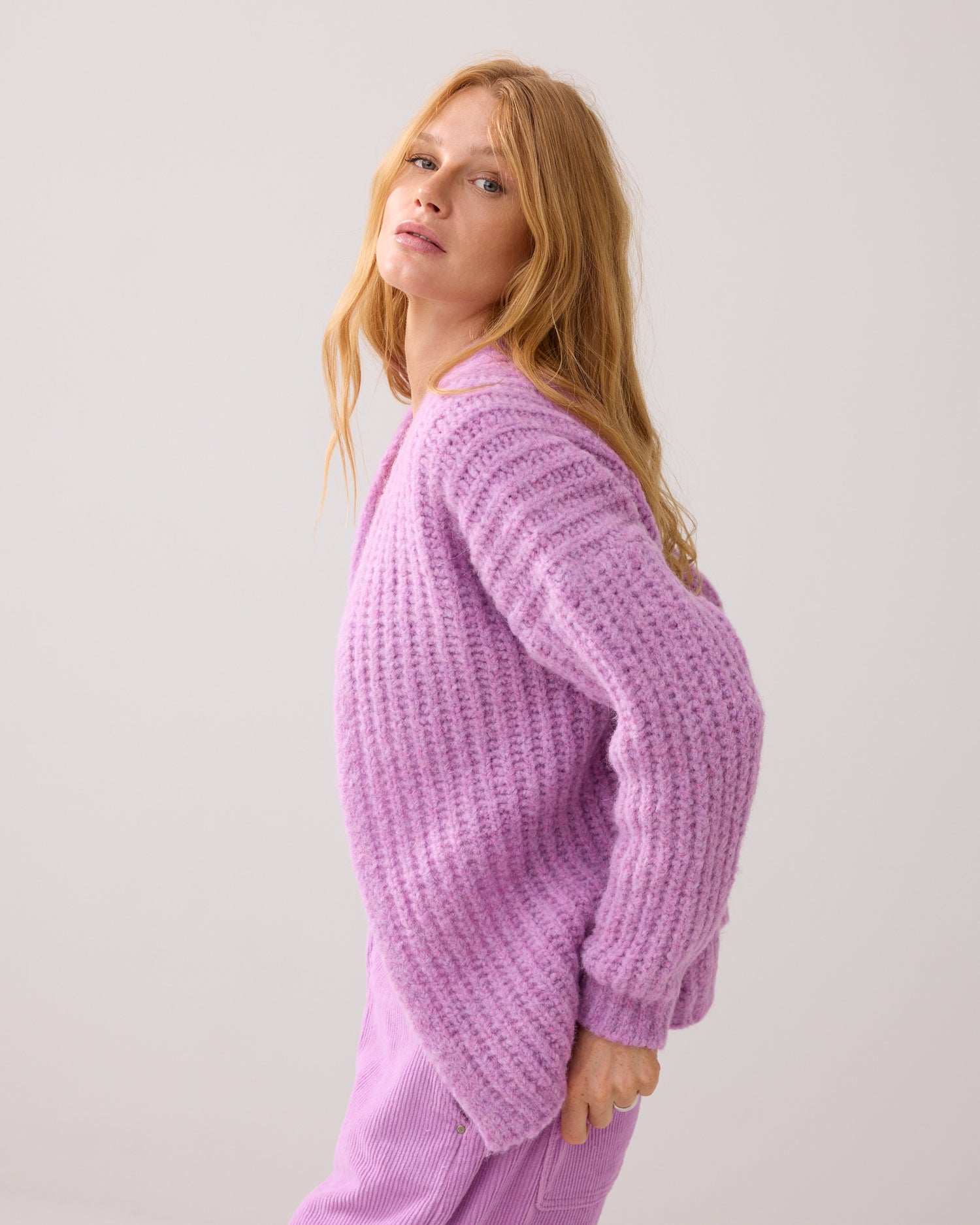 Boxy cardigan in Italian yarn