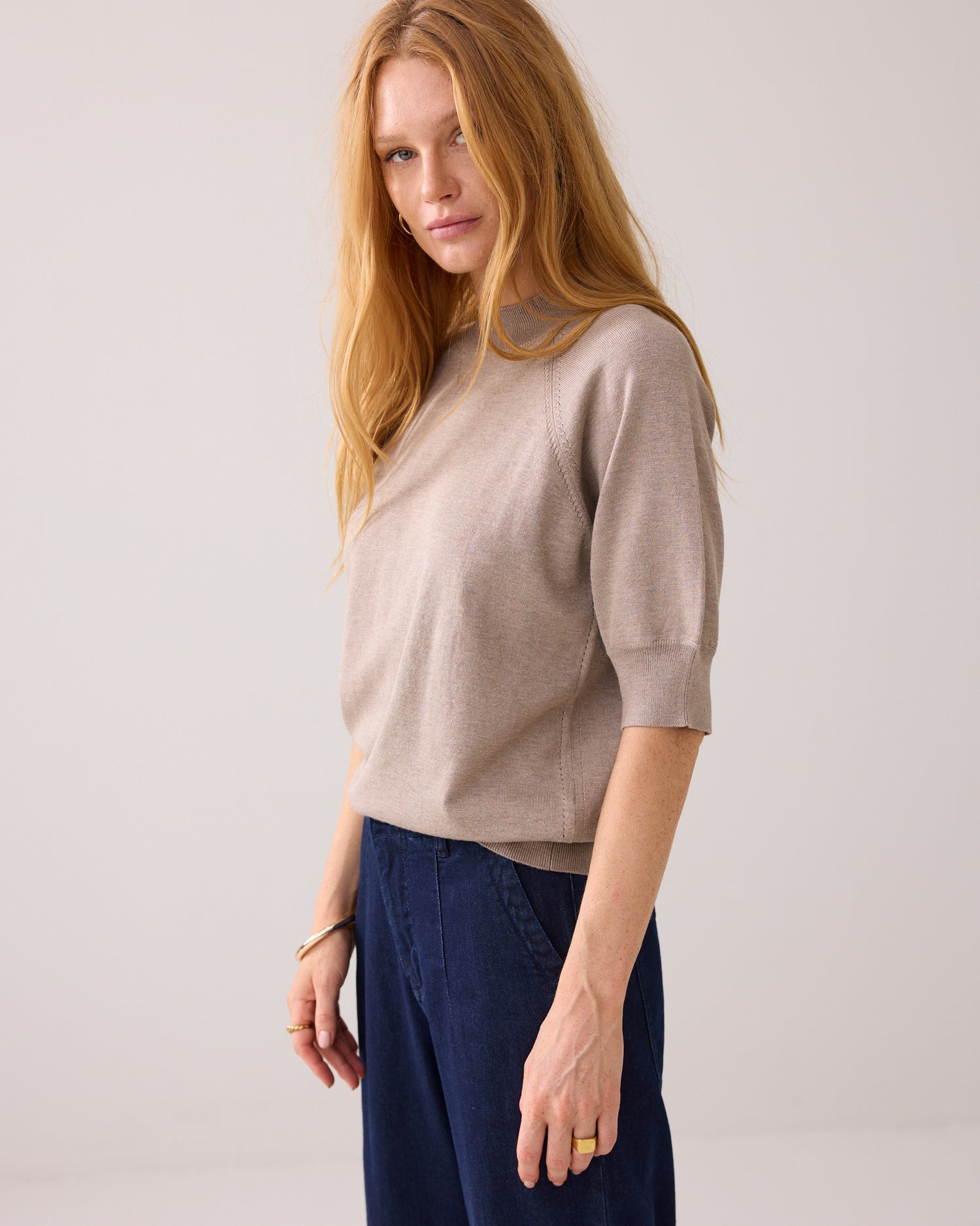 Pullover mit kurzen Puffärmeln