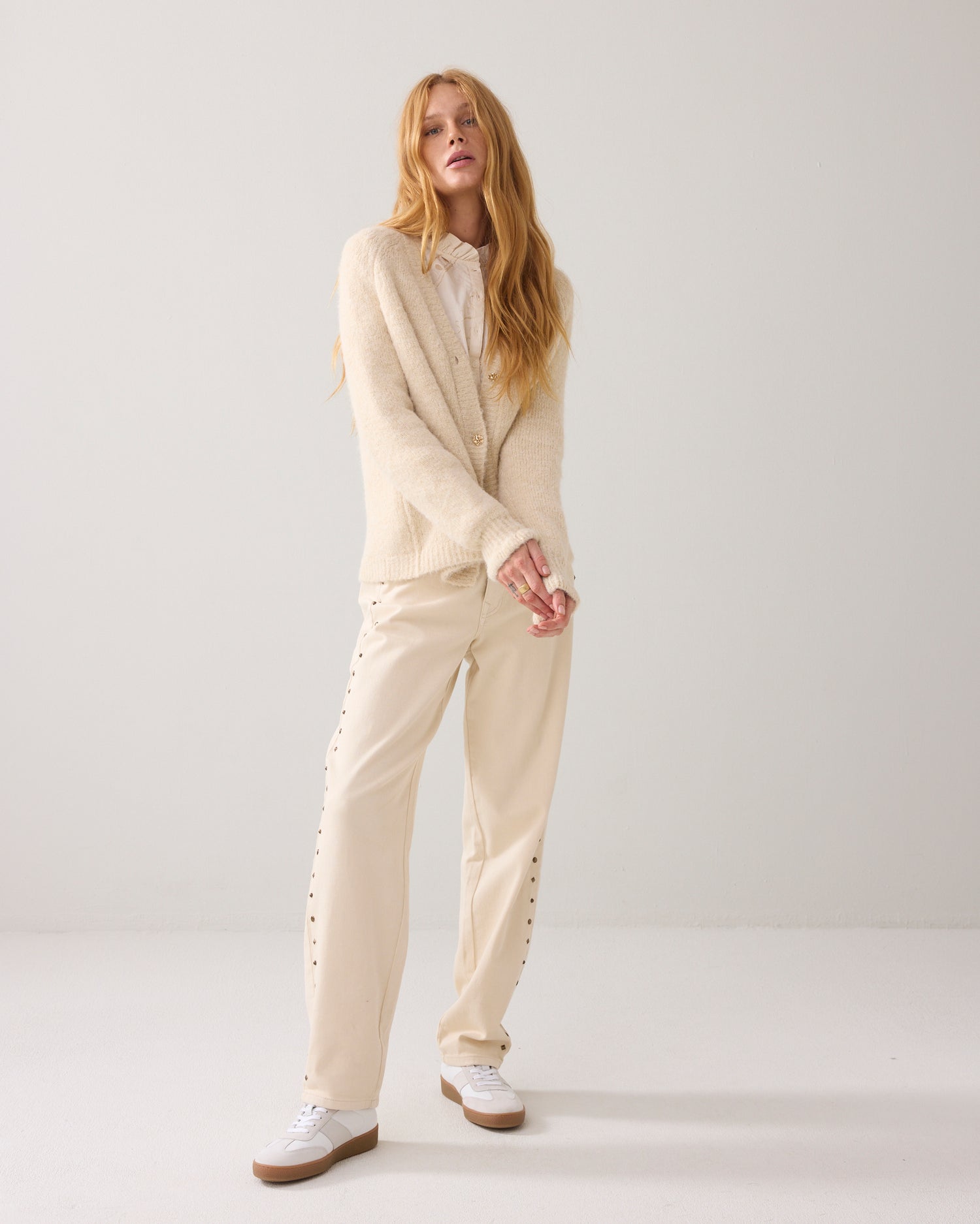 Oversized vest met fancy knopen