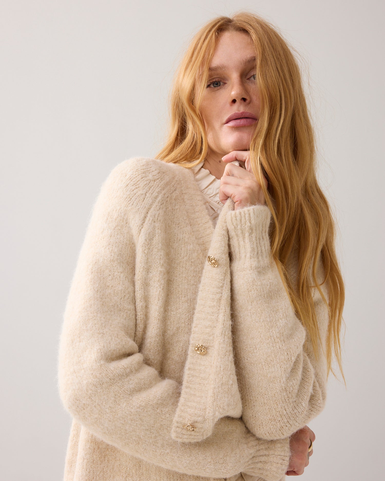 Oversized vest met fancy knopen