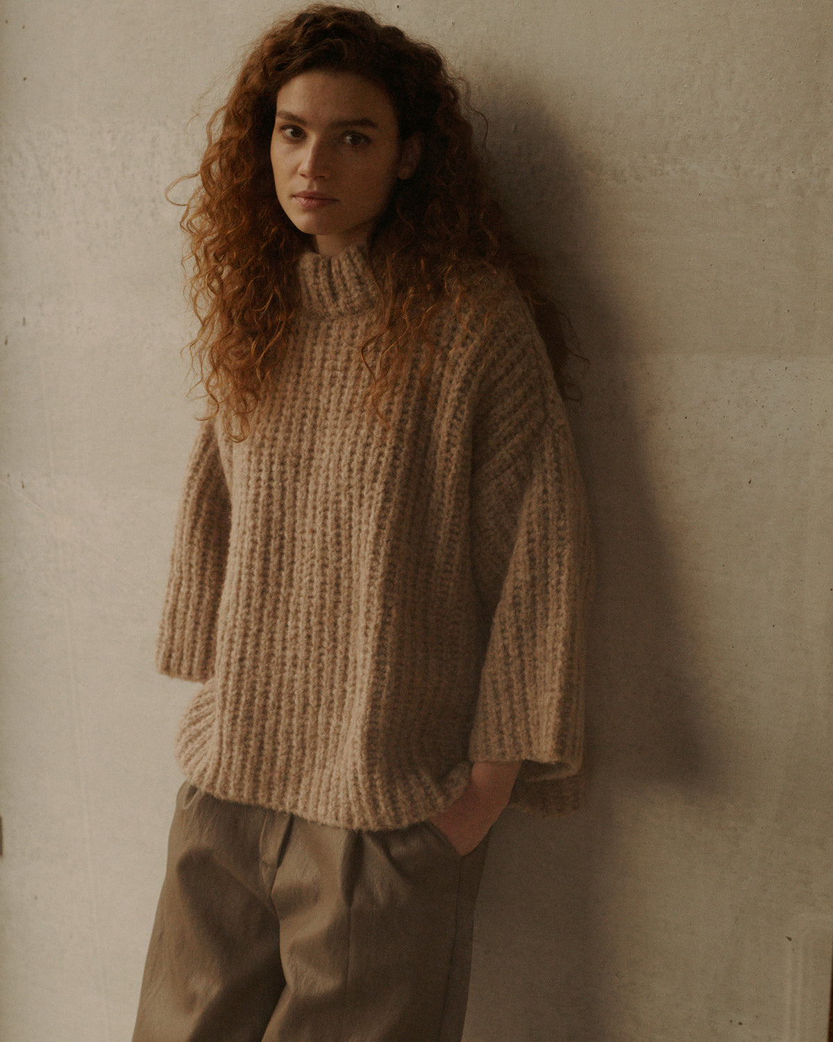 Oversized trui Italiaans garen