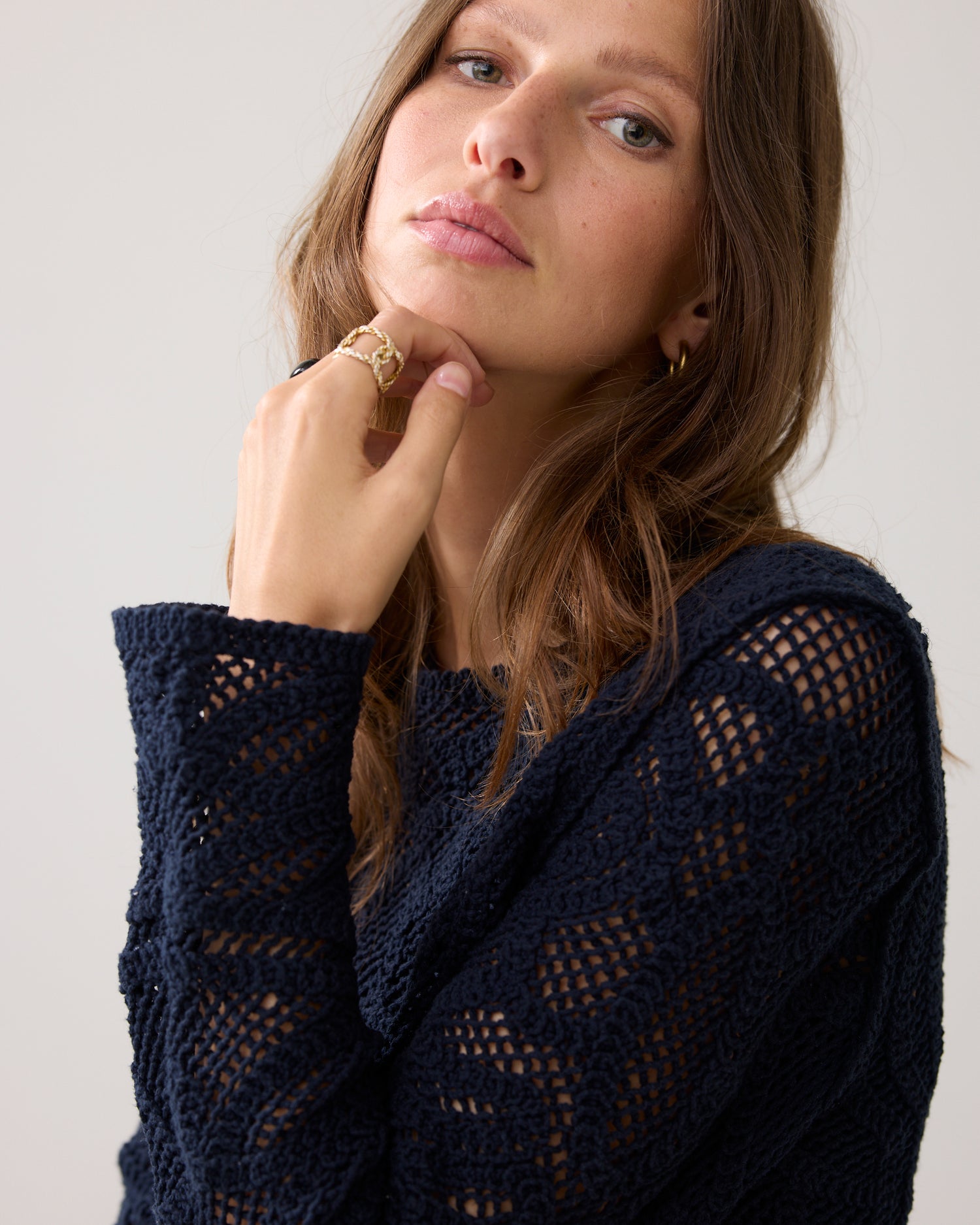 Pullover Makramee-Look