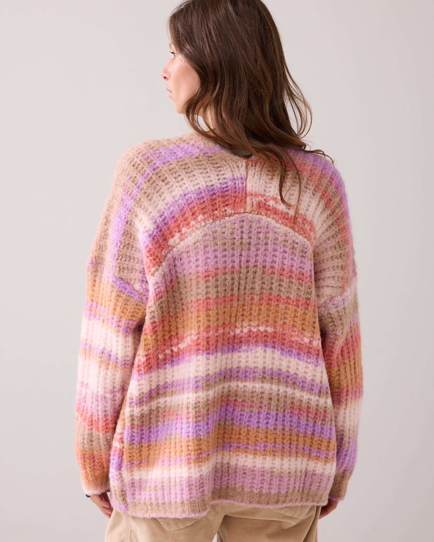 Cardigan in multicoloured Italian yarn
