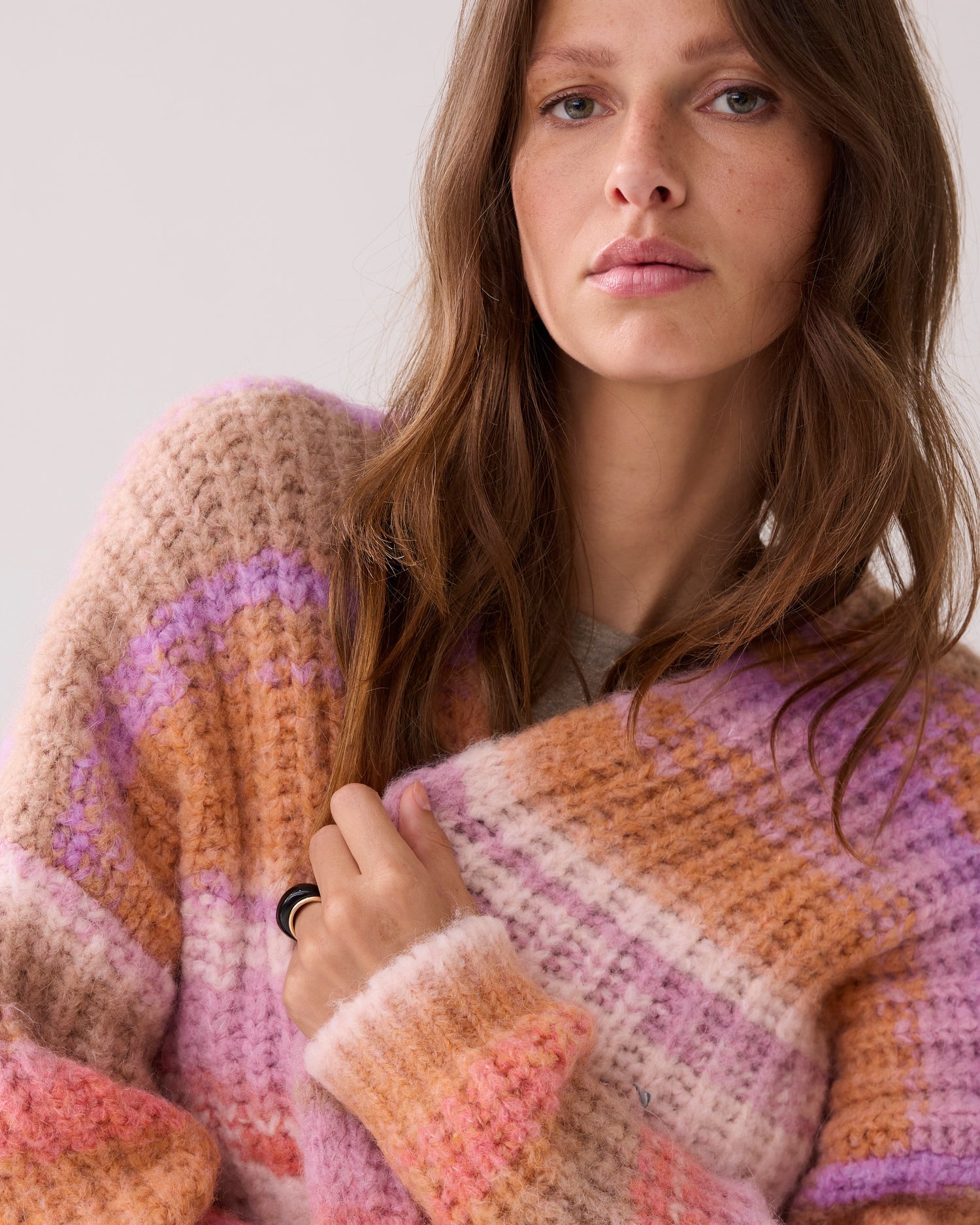 Cardigan in multicoloured Italian yarn