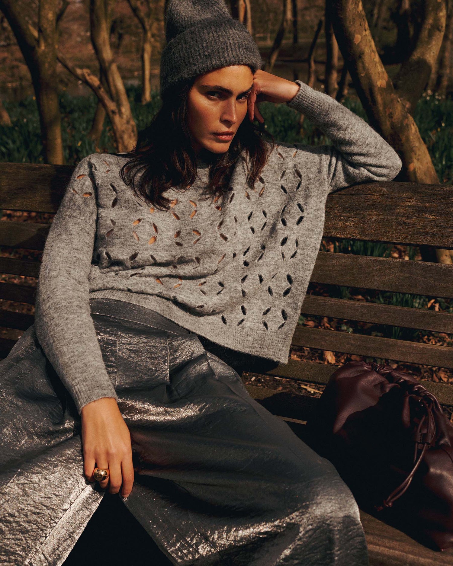 Oversized trui van alpacawol