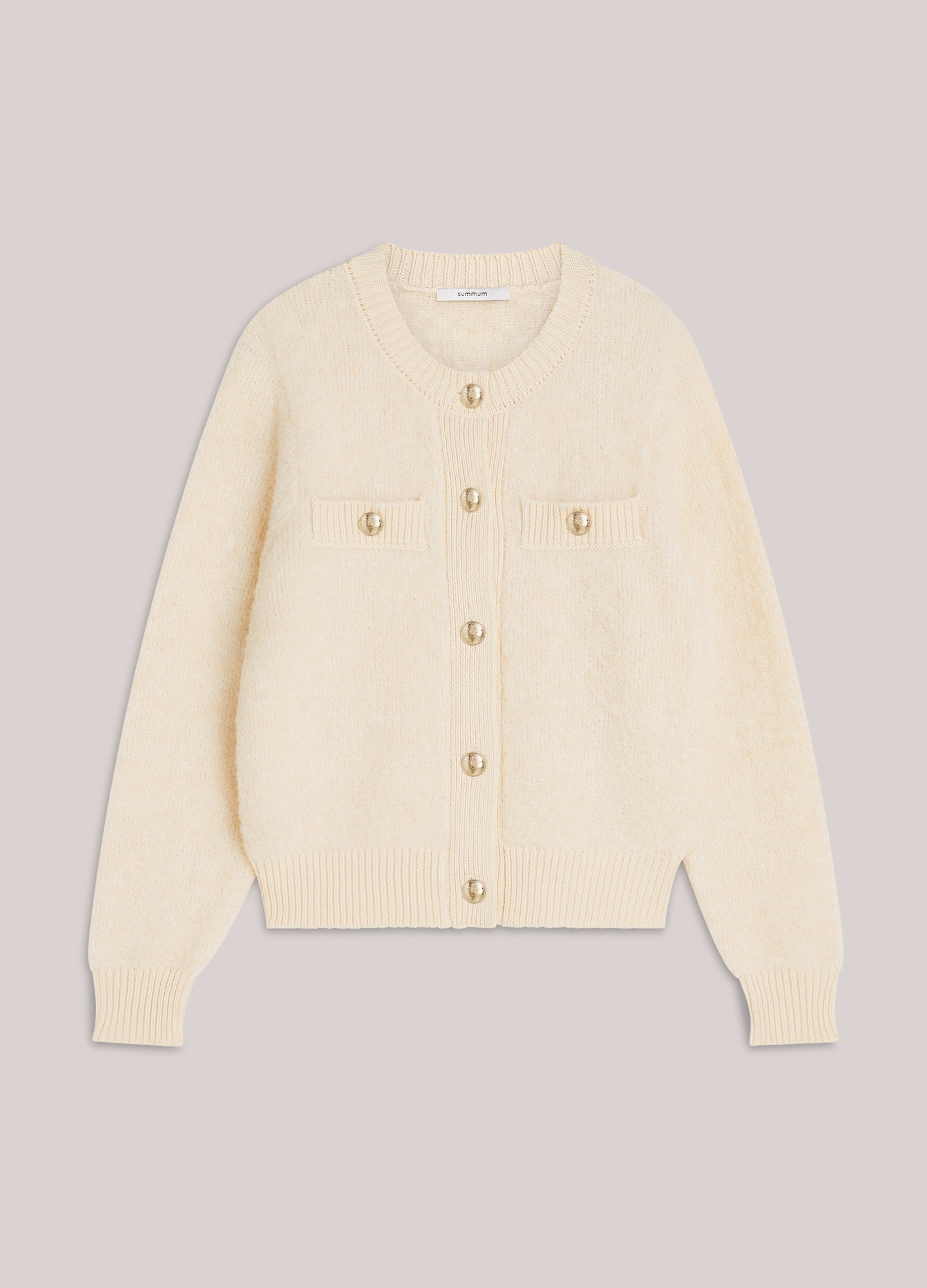 Cardigan aus Boucle-Garn
