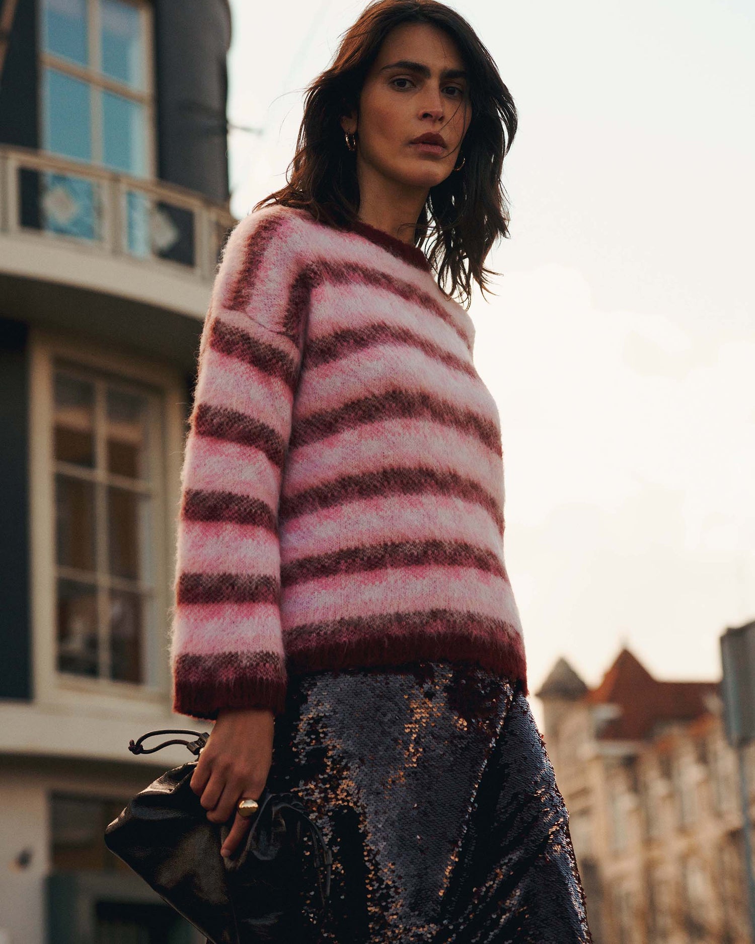 Boxy jumper in alpaca blend