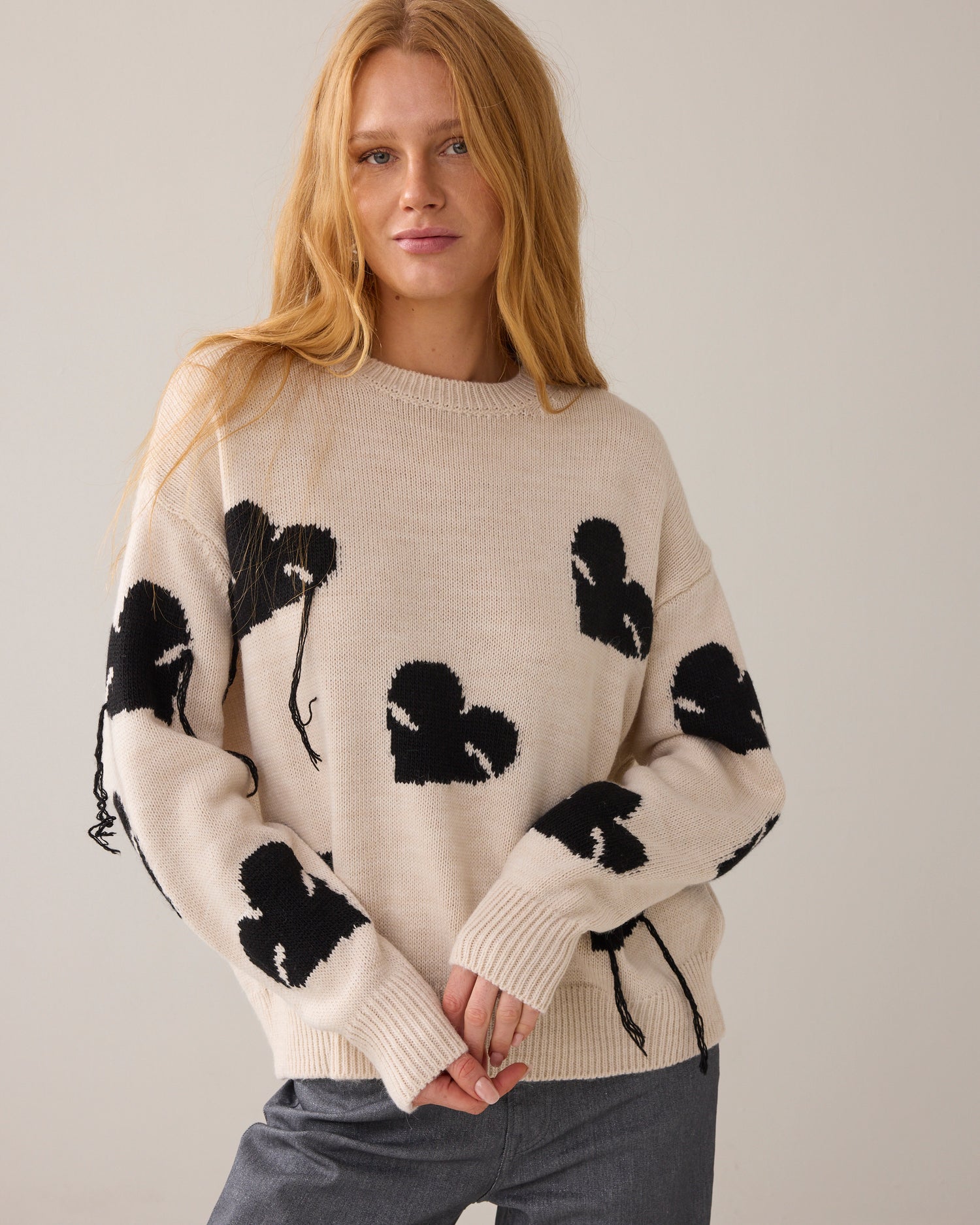 Boyfriend sweater met harten