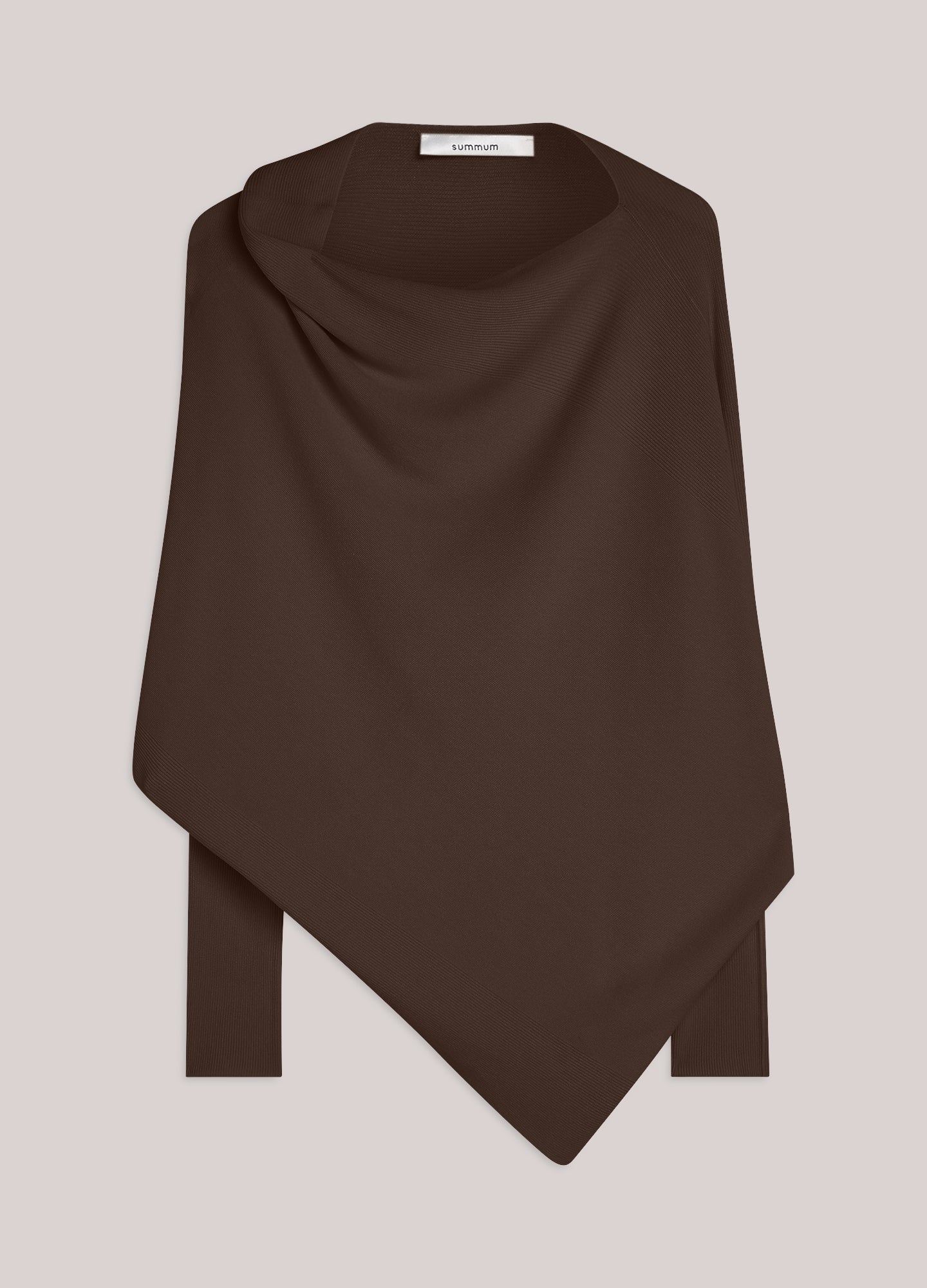 Pull asymétrique tricoté sans coutures