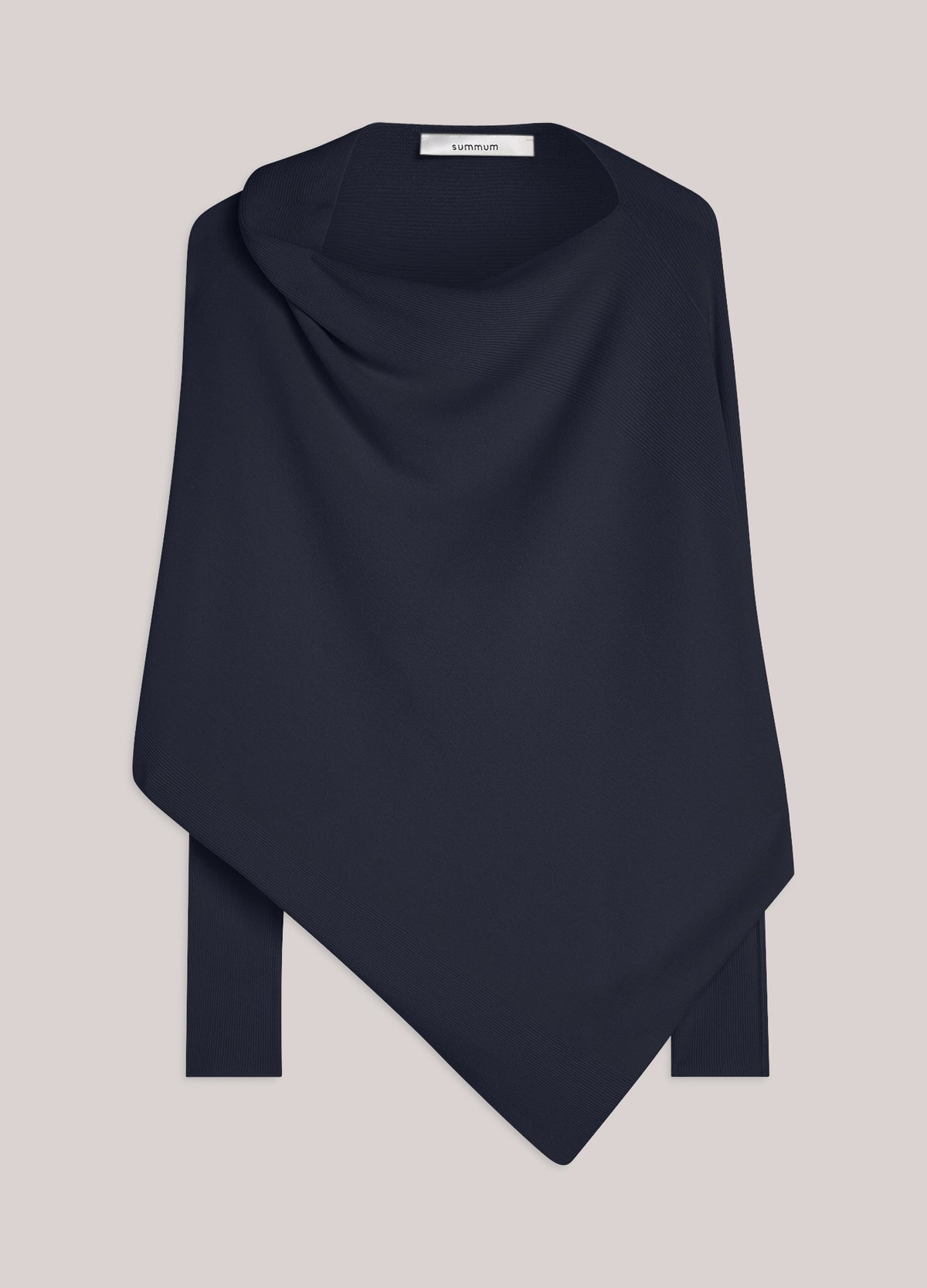 Asymmetric jumper in a seamless knit