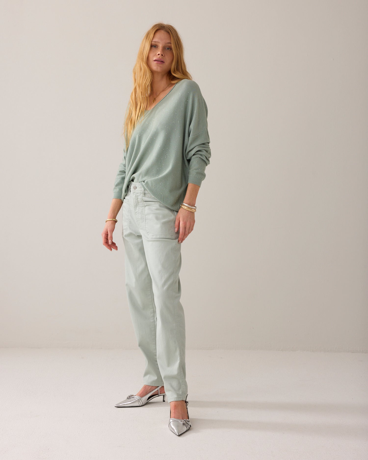 Trui met mini-pailletten