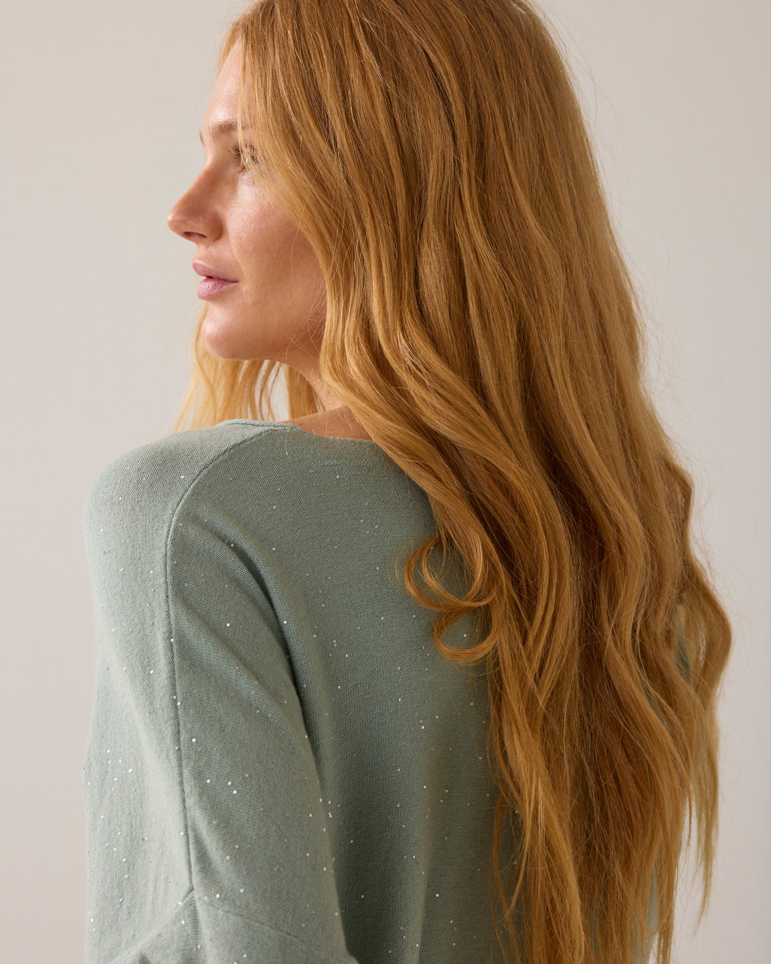 Trui met mini-pailletten