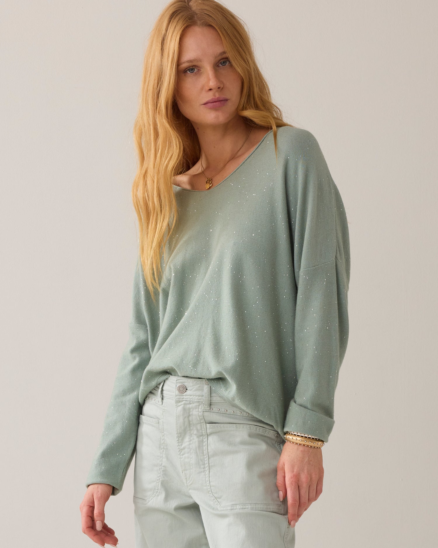 Trui met mini-pailletten