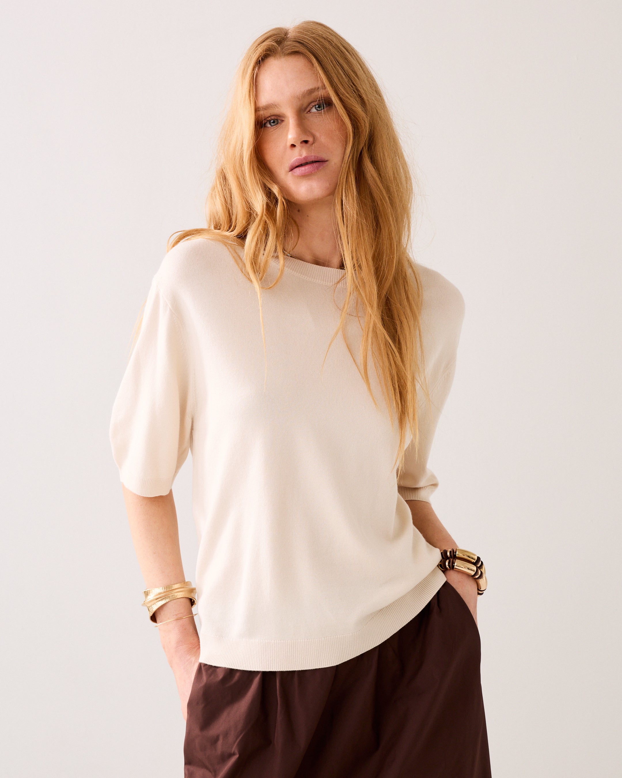 Sweater Boxy à manches courtes