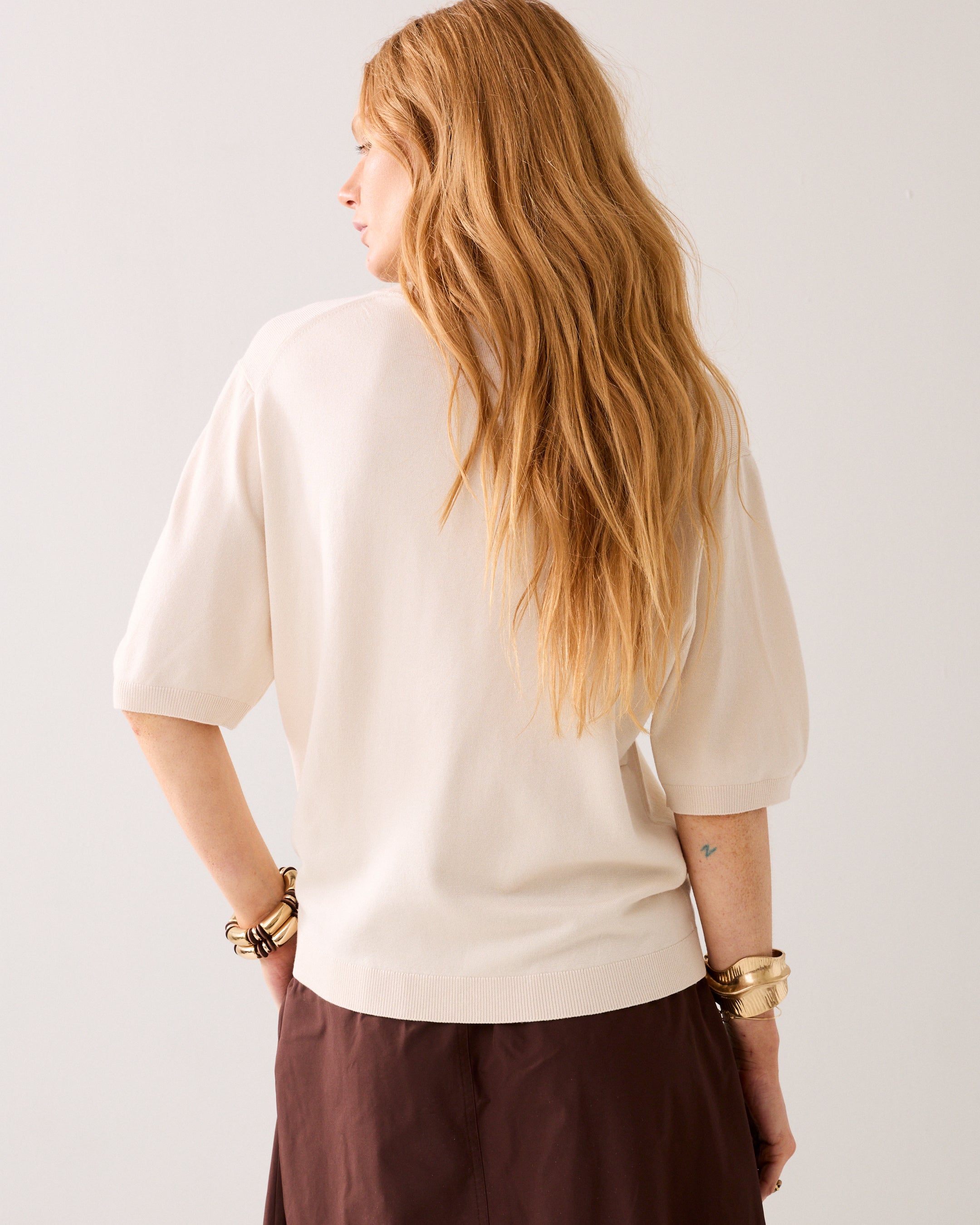 Sweater Boxy à manches courtes