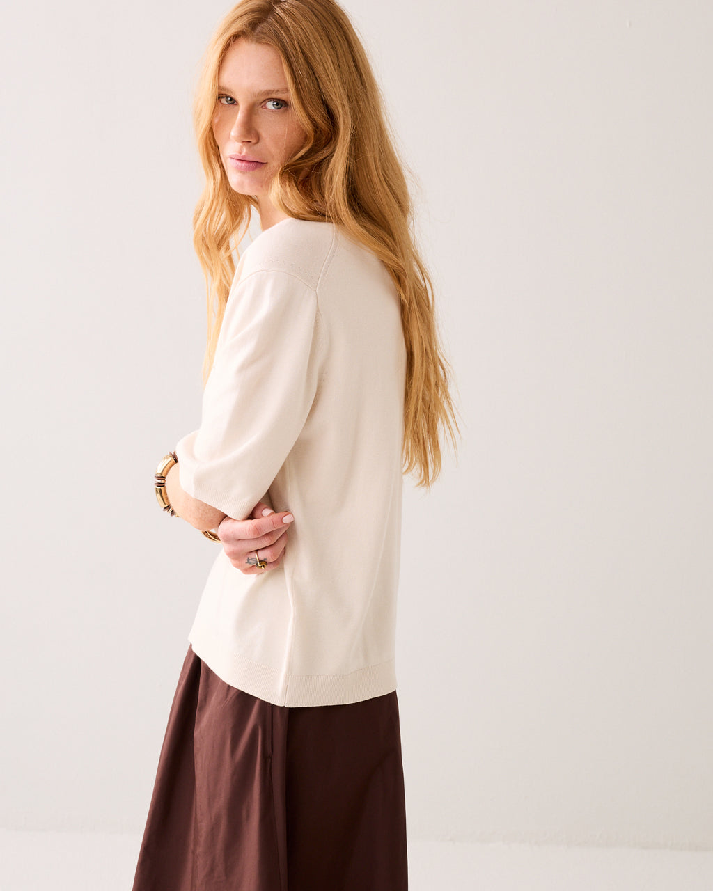 Sweater Boxy à manches courtes