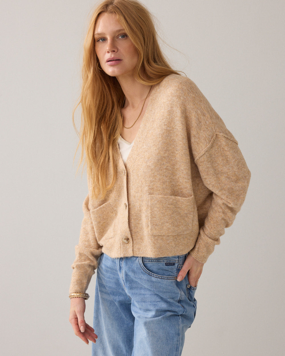 Boxy vest wolblend