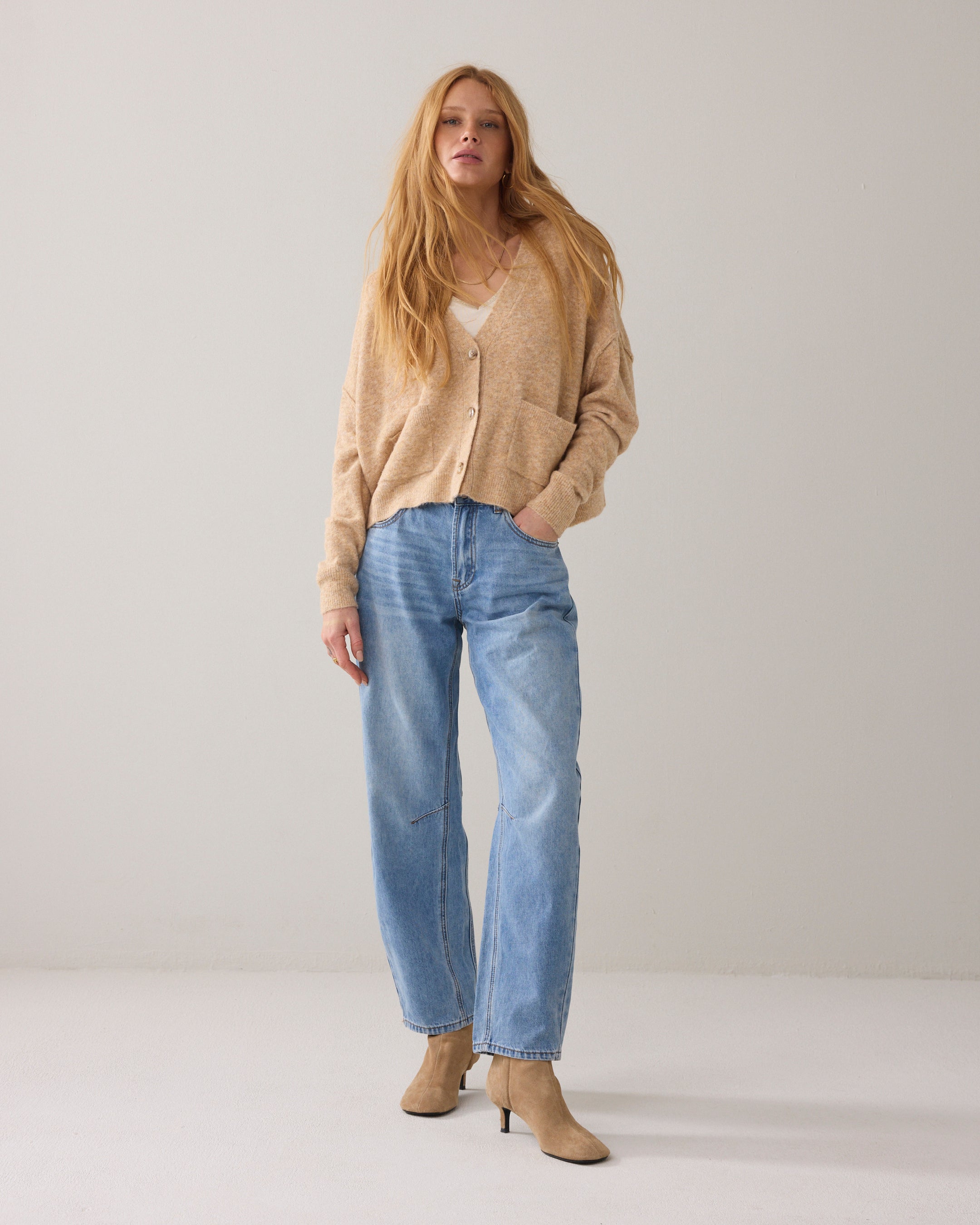 Boxy vest wolblend