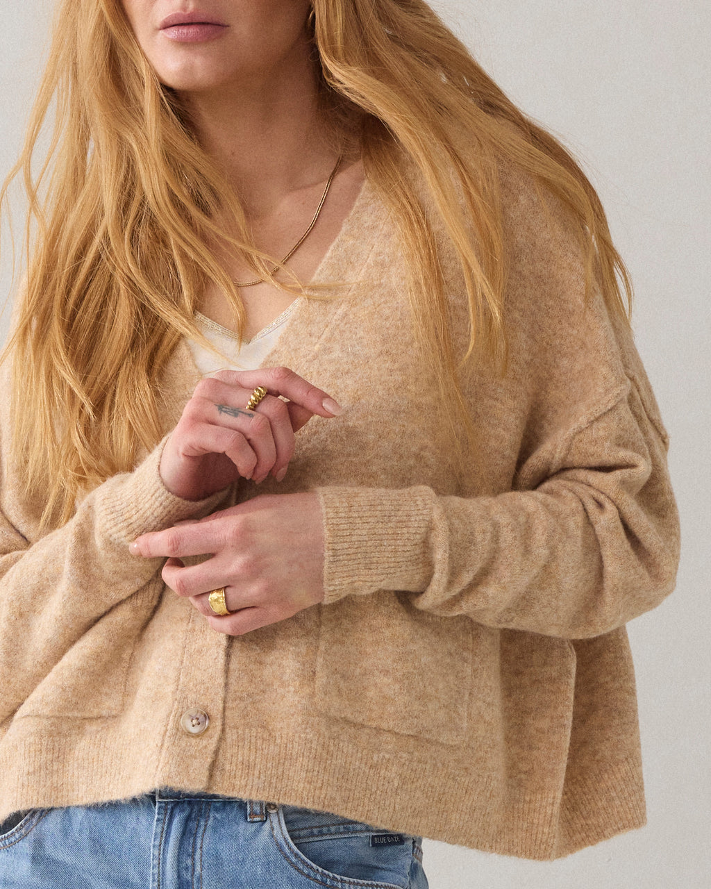 Boxy vest wolblend