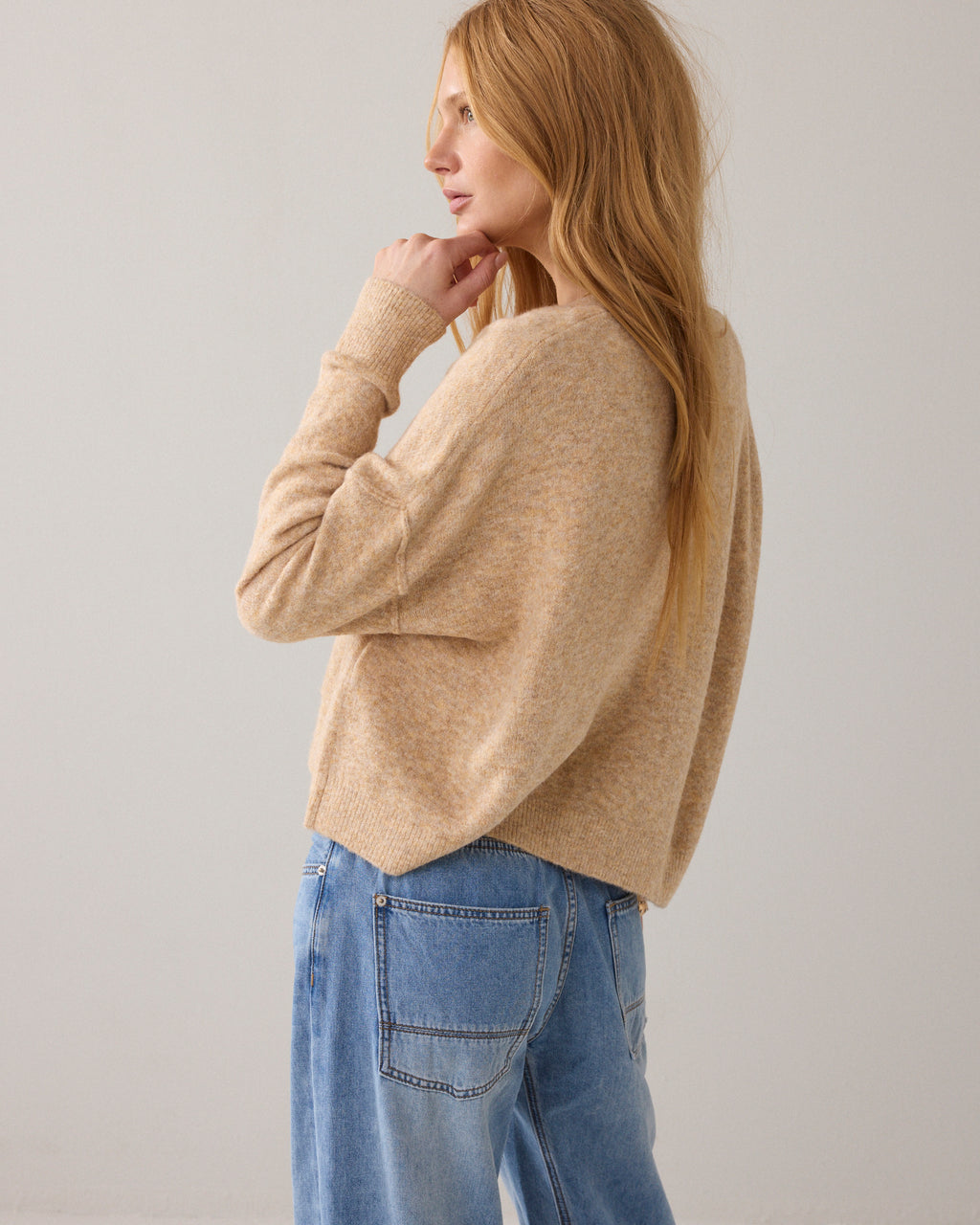 Boxy vest wolblend