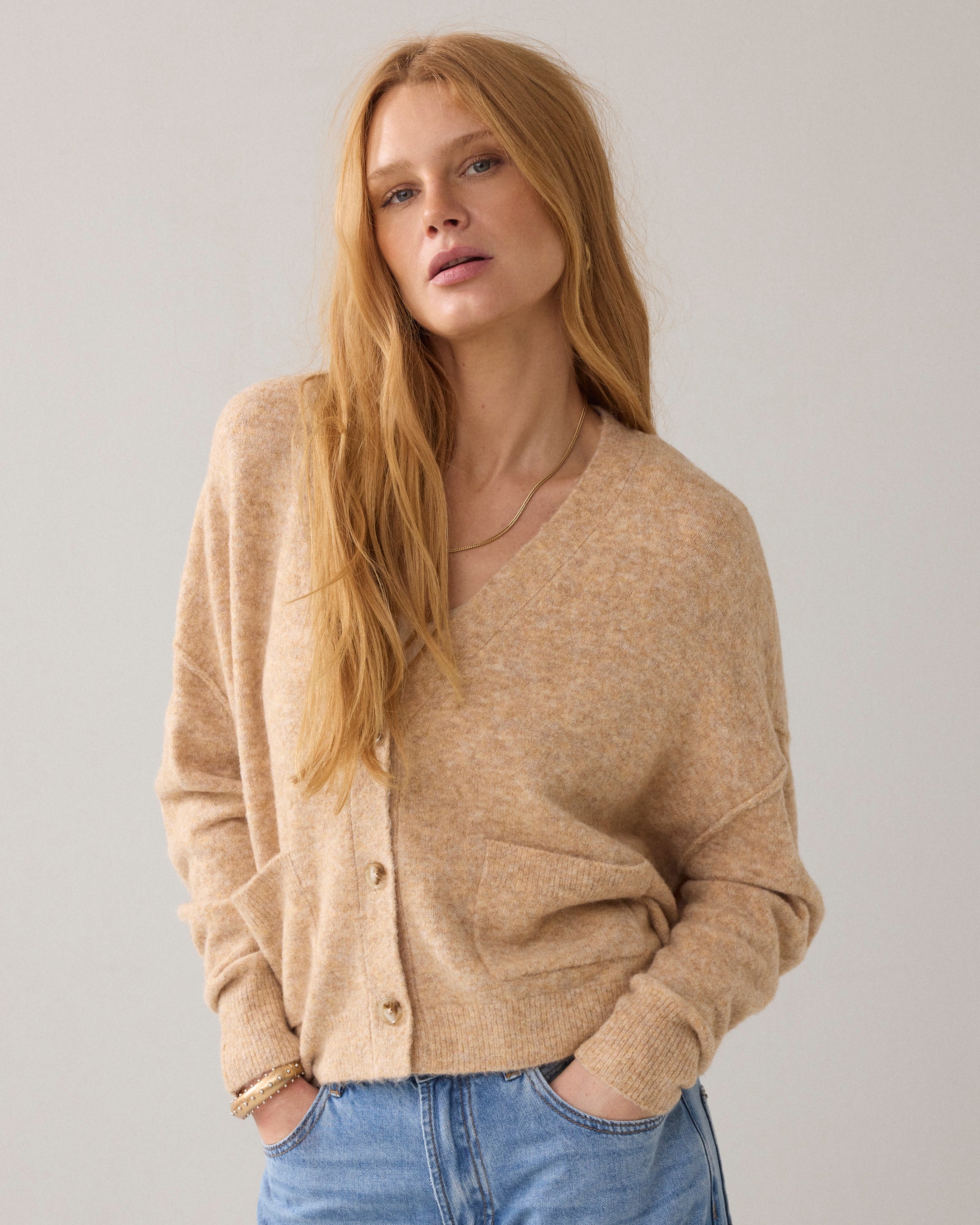 Boxy vest wolblend