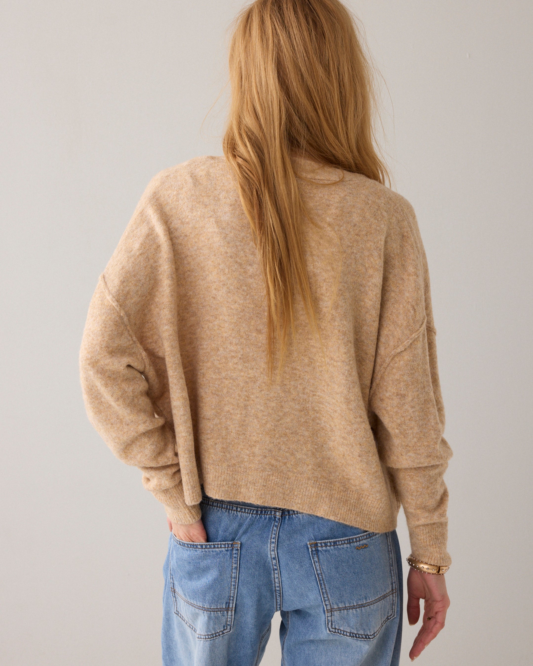 Boxy vest wolblend