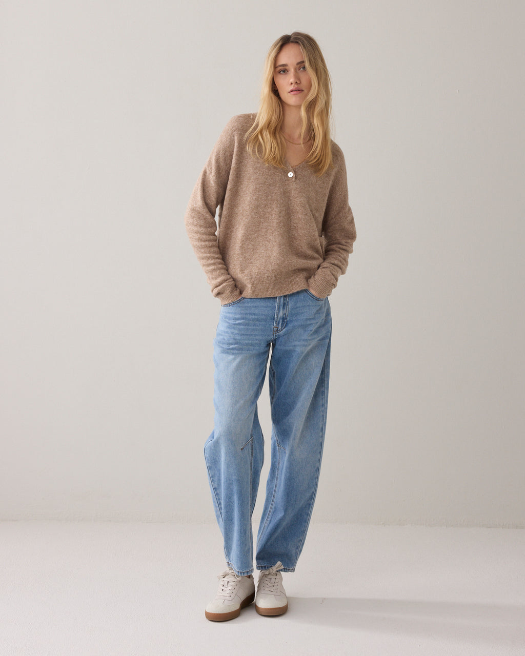 Pull oversize en laine mélangée