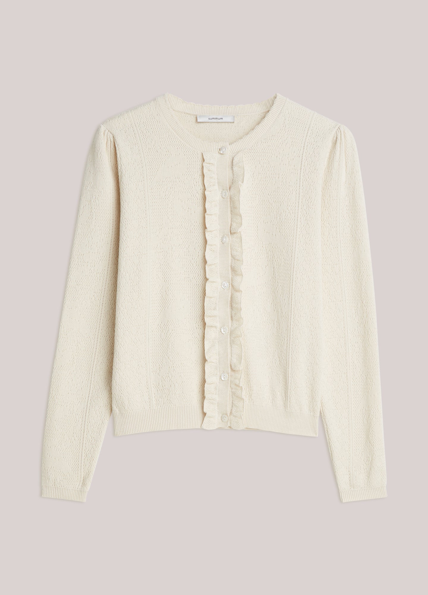 Cardigan tricoté avec motif de dentelle