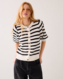 Cardigan en maille à manches courtes