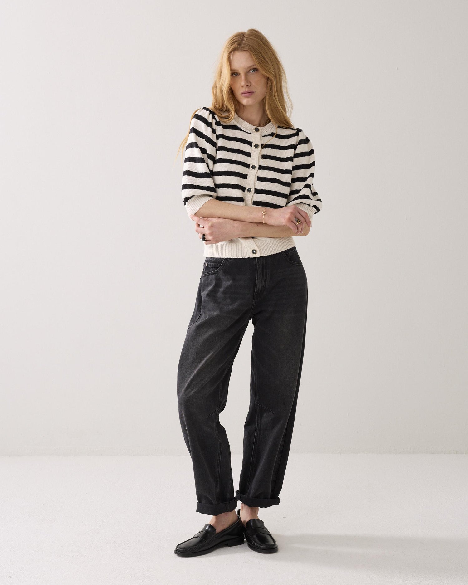 Cardigan en maille à manches courtes