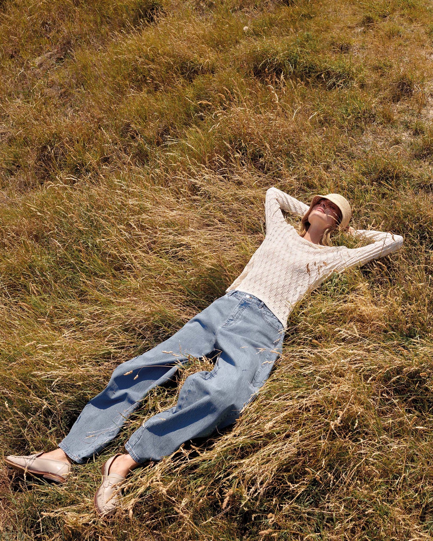 Gebreide longsleeve van koordgaren