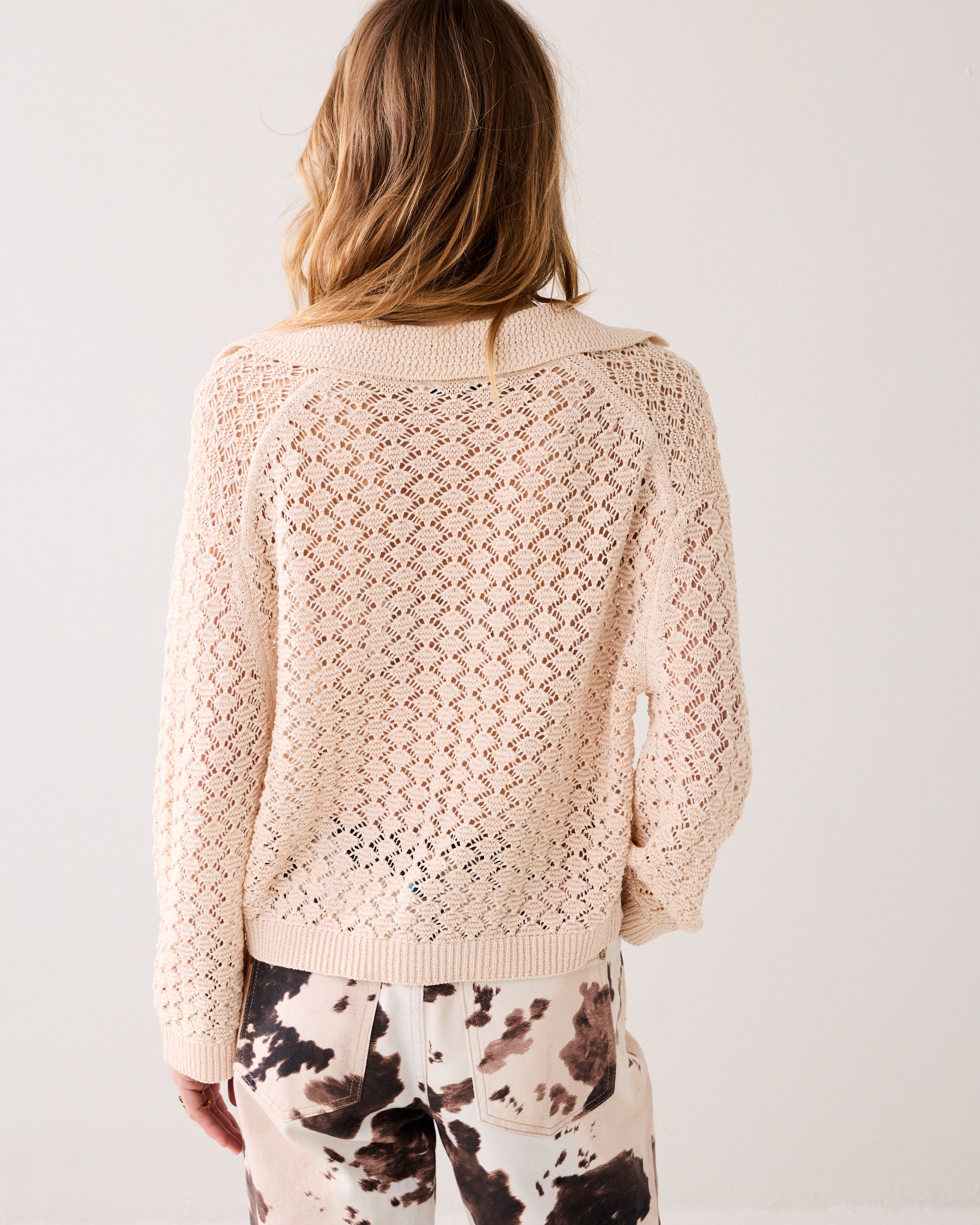 Sweat polo en maille