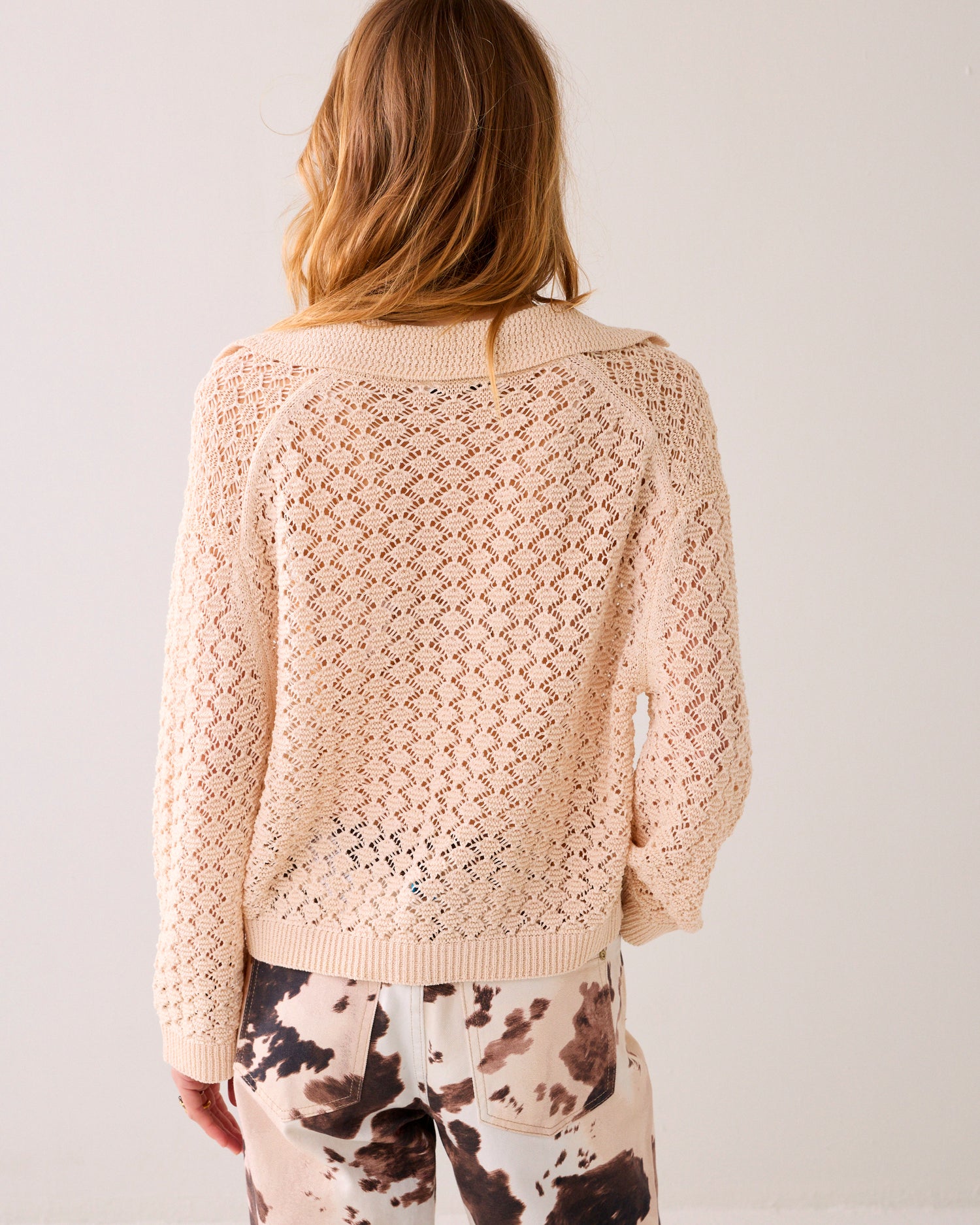 Sweat polo en maille