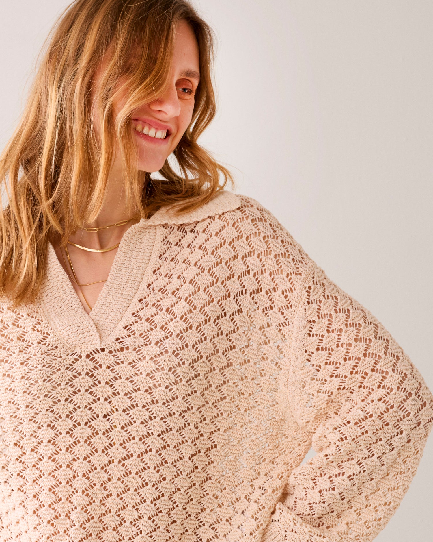 Sweat polo en maille