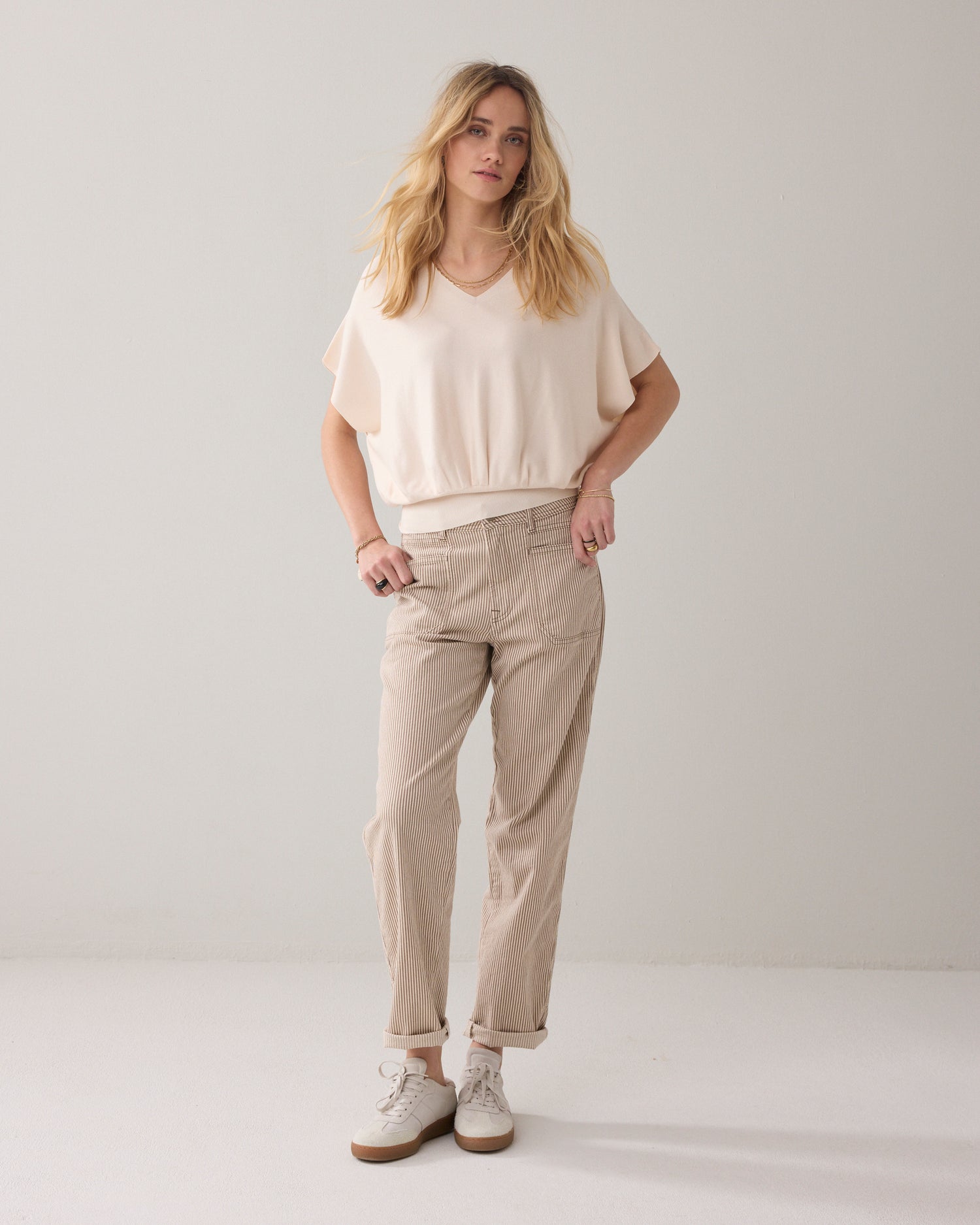 Naadloos gebreide top