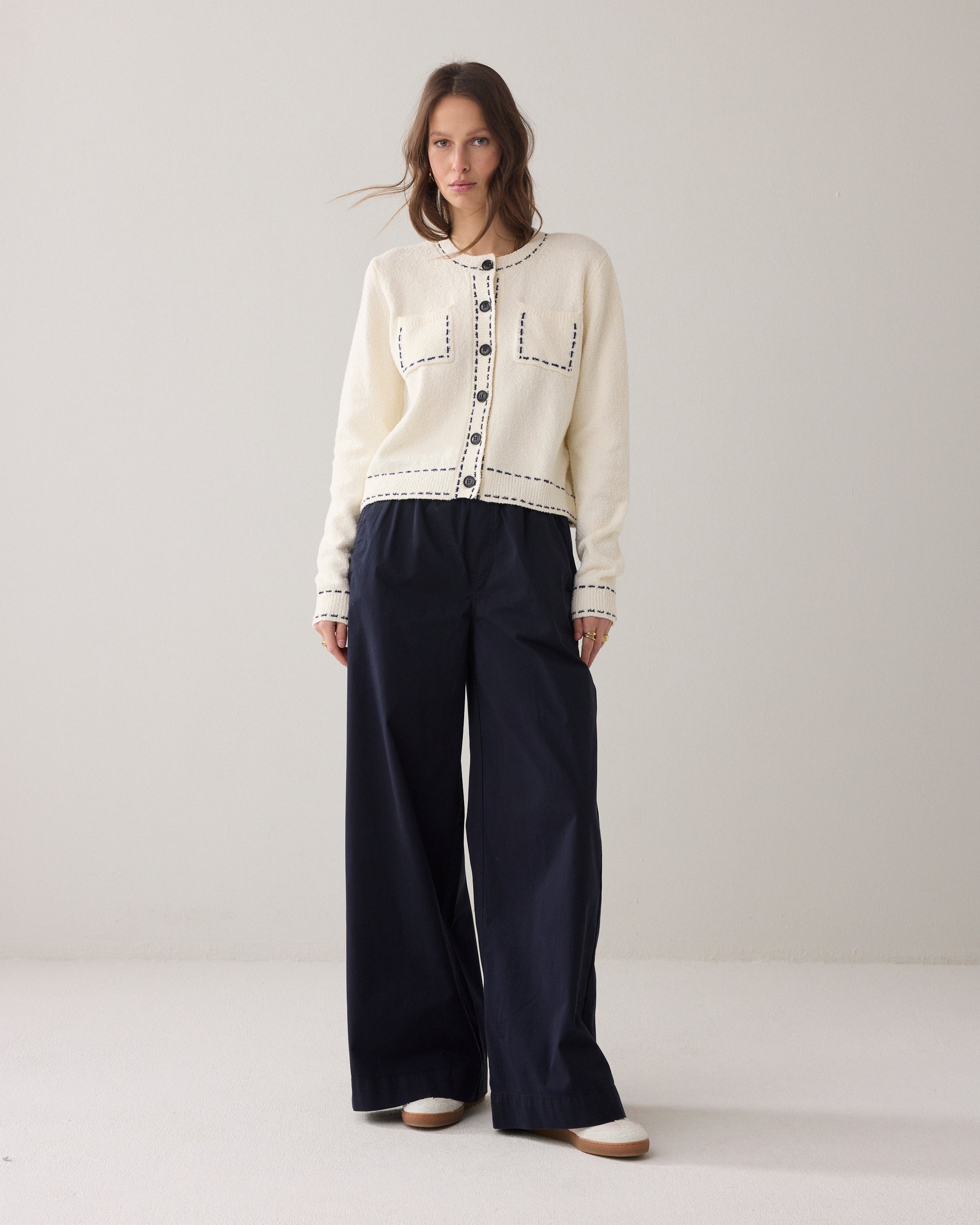 Kort vest katoenblend