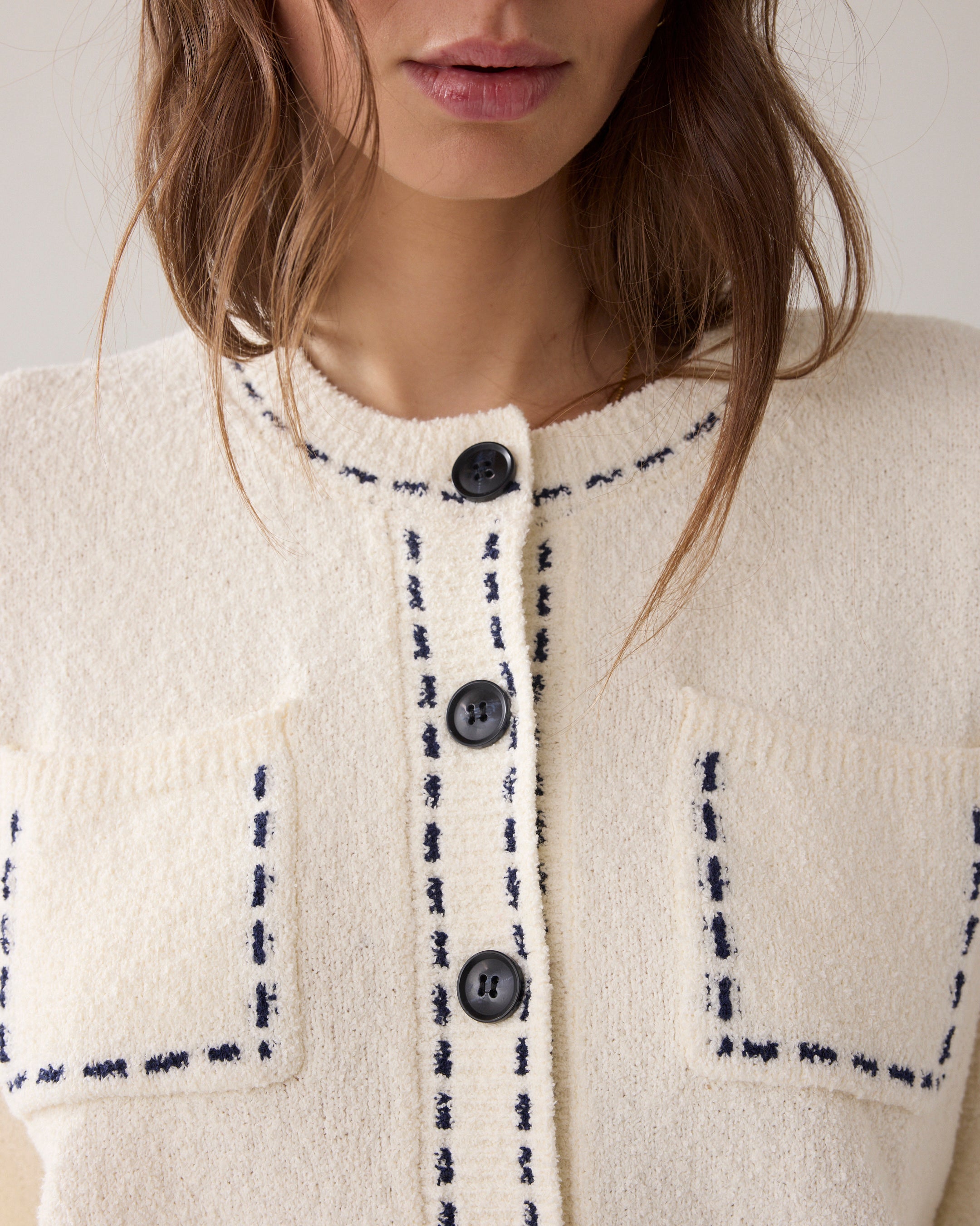 Kort vest katoenblend