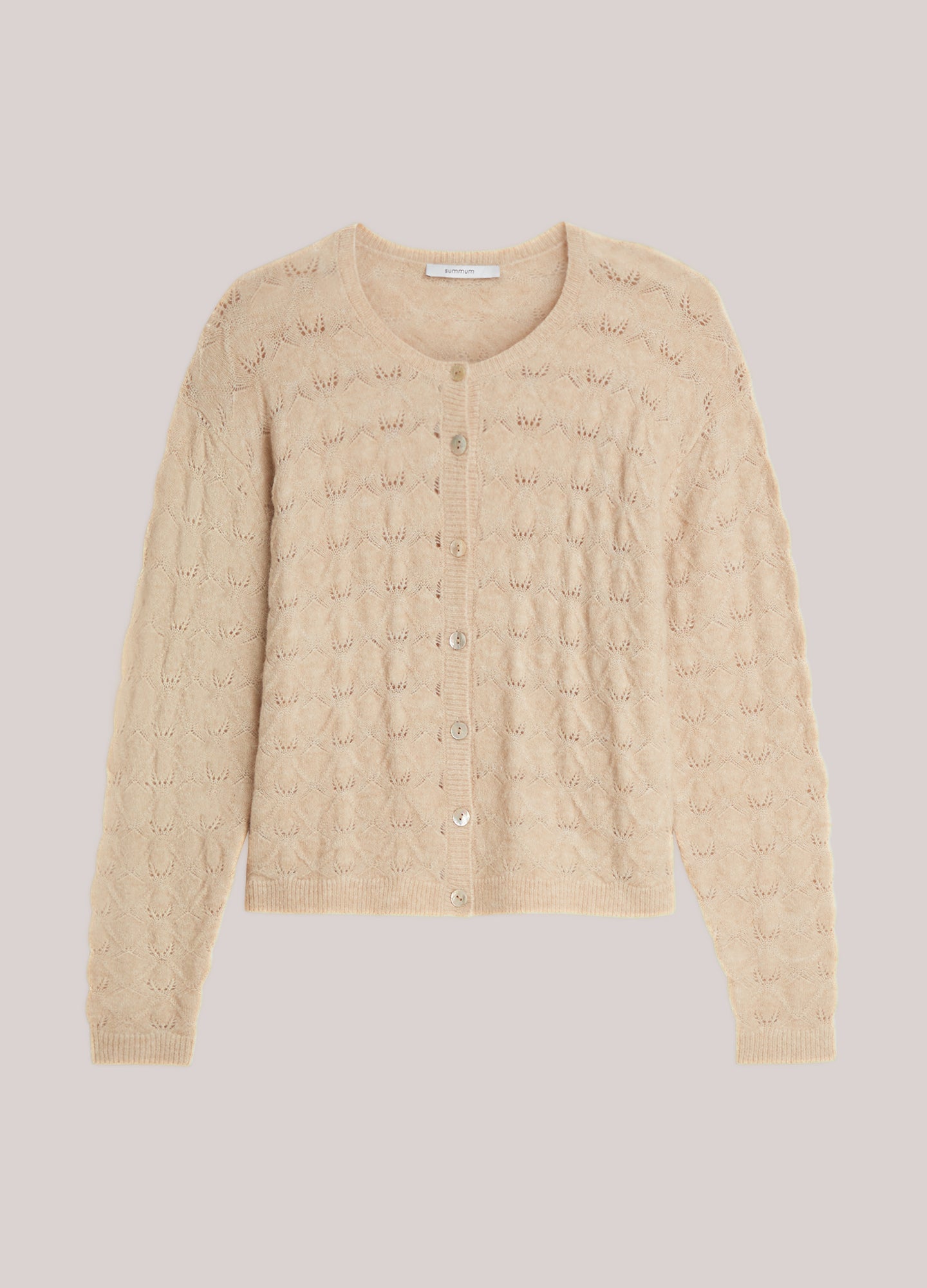 Boxy cardigan in wool blend