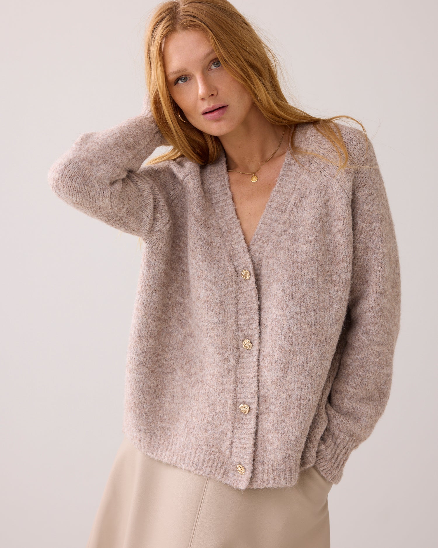 Oversized vest met fancy knopen