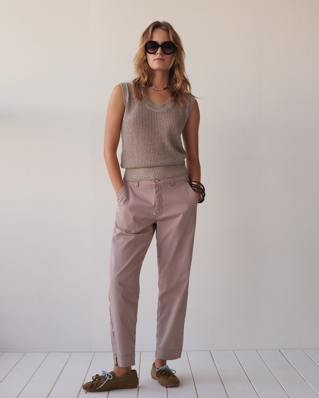 Sleeveless knit top