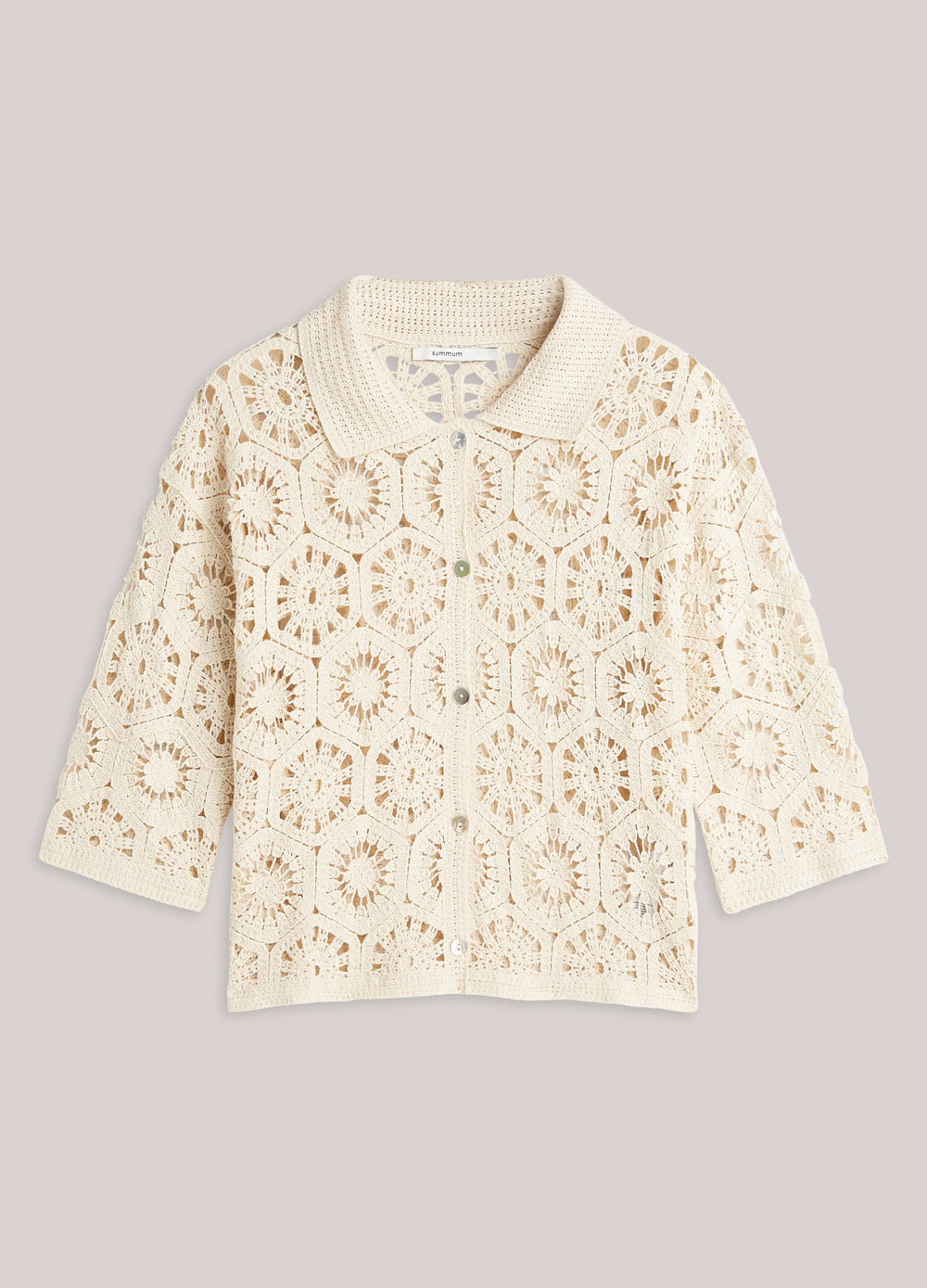 Cardigan crocheté 100% coton